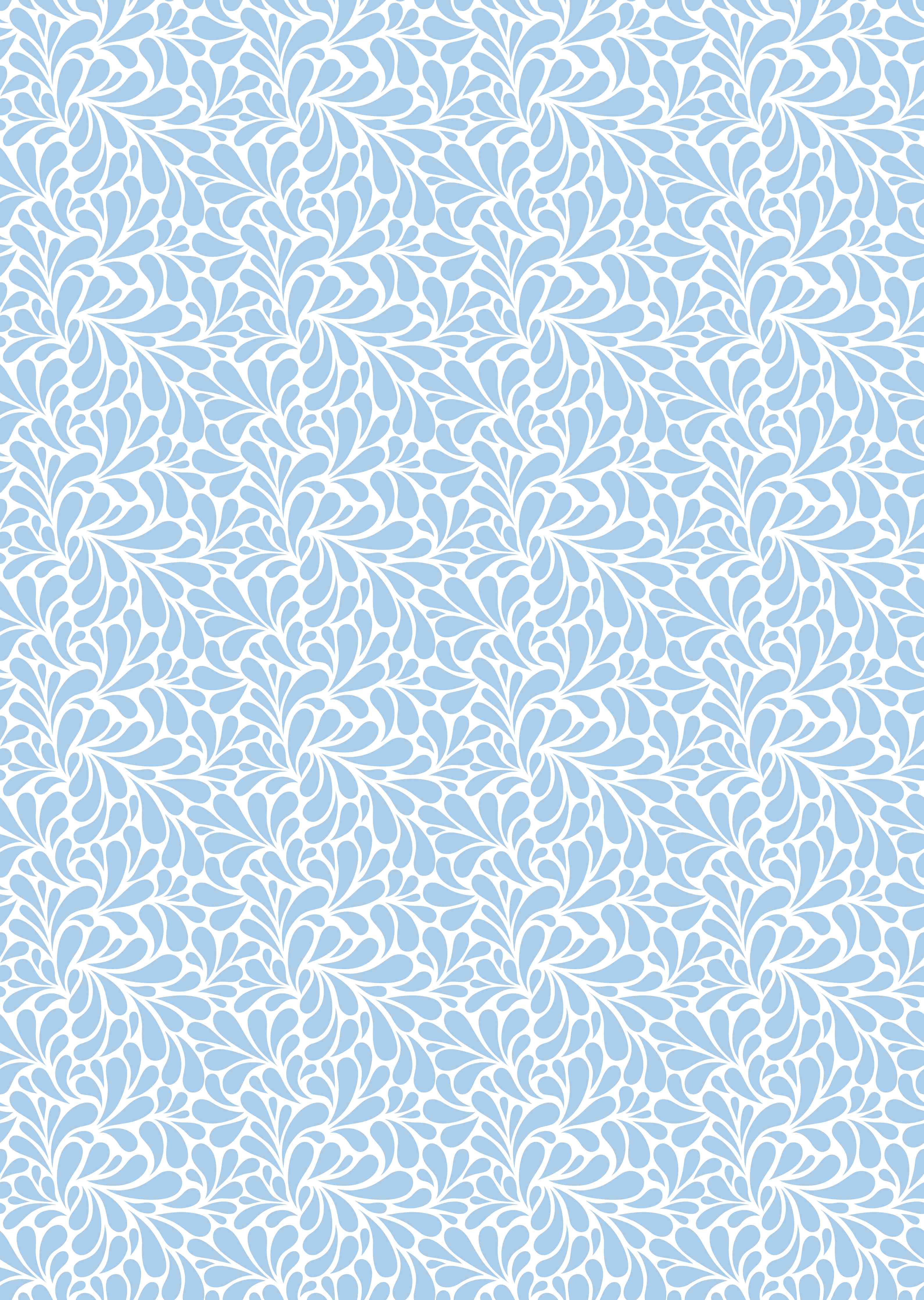 Duschrückwand-Helles Blumenmuster in Blau und Weiß