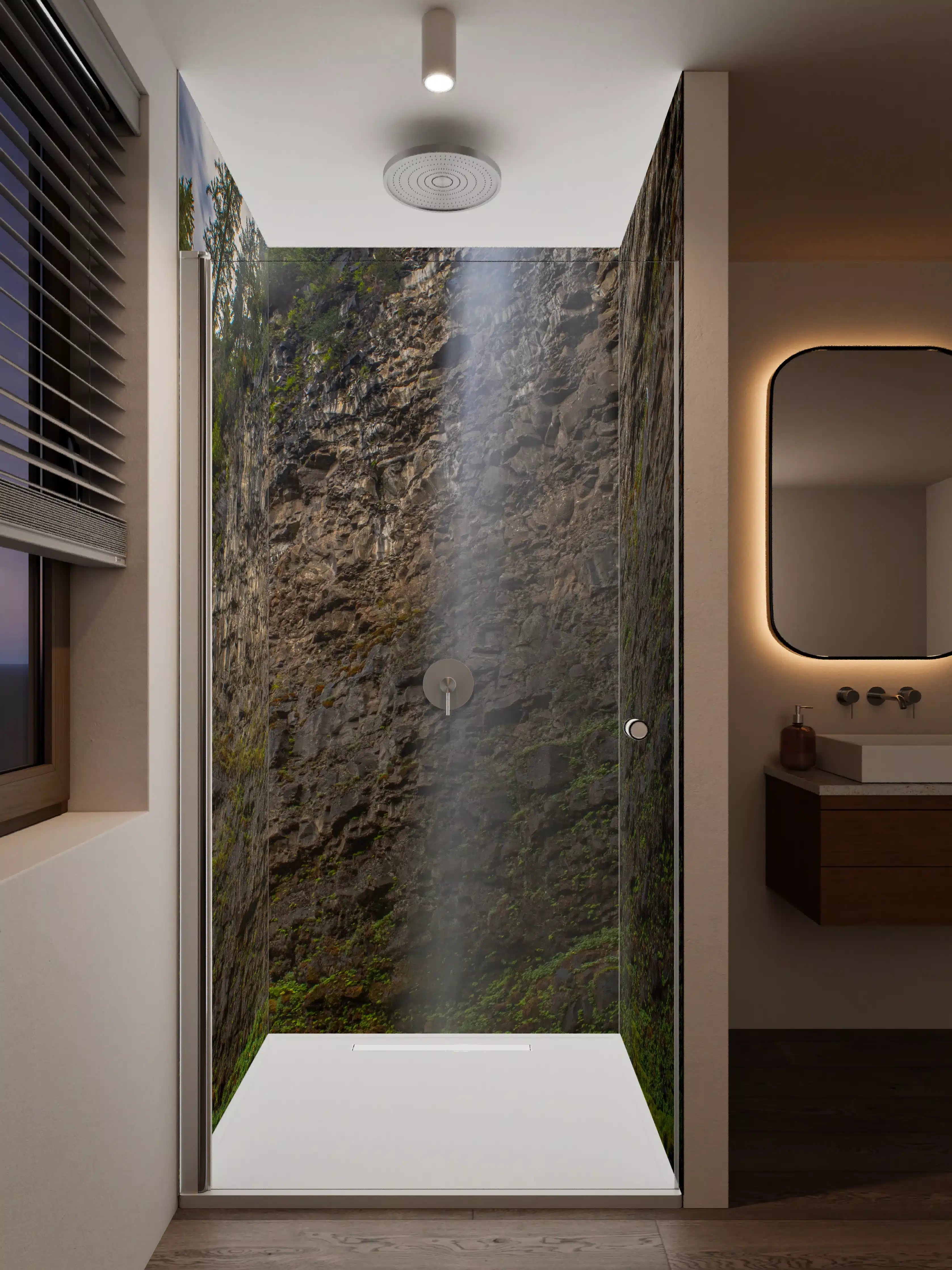 Duschrückwand - Hochfall im Naturpark