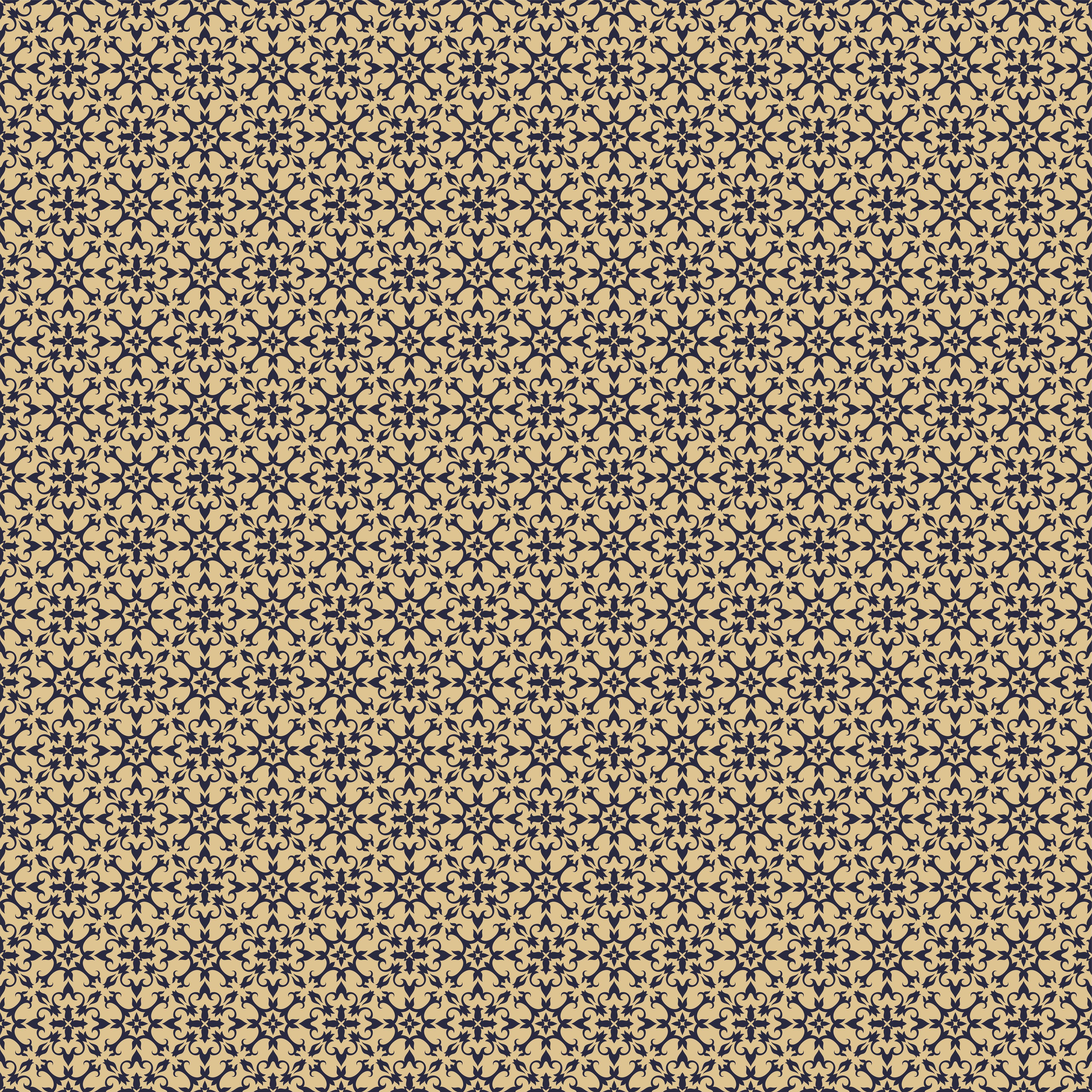 Duschrückwand-Nahtloses Beige-Vintage-Ornament Design