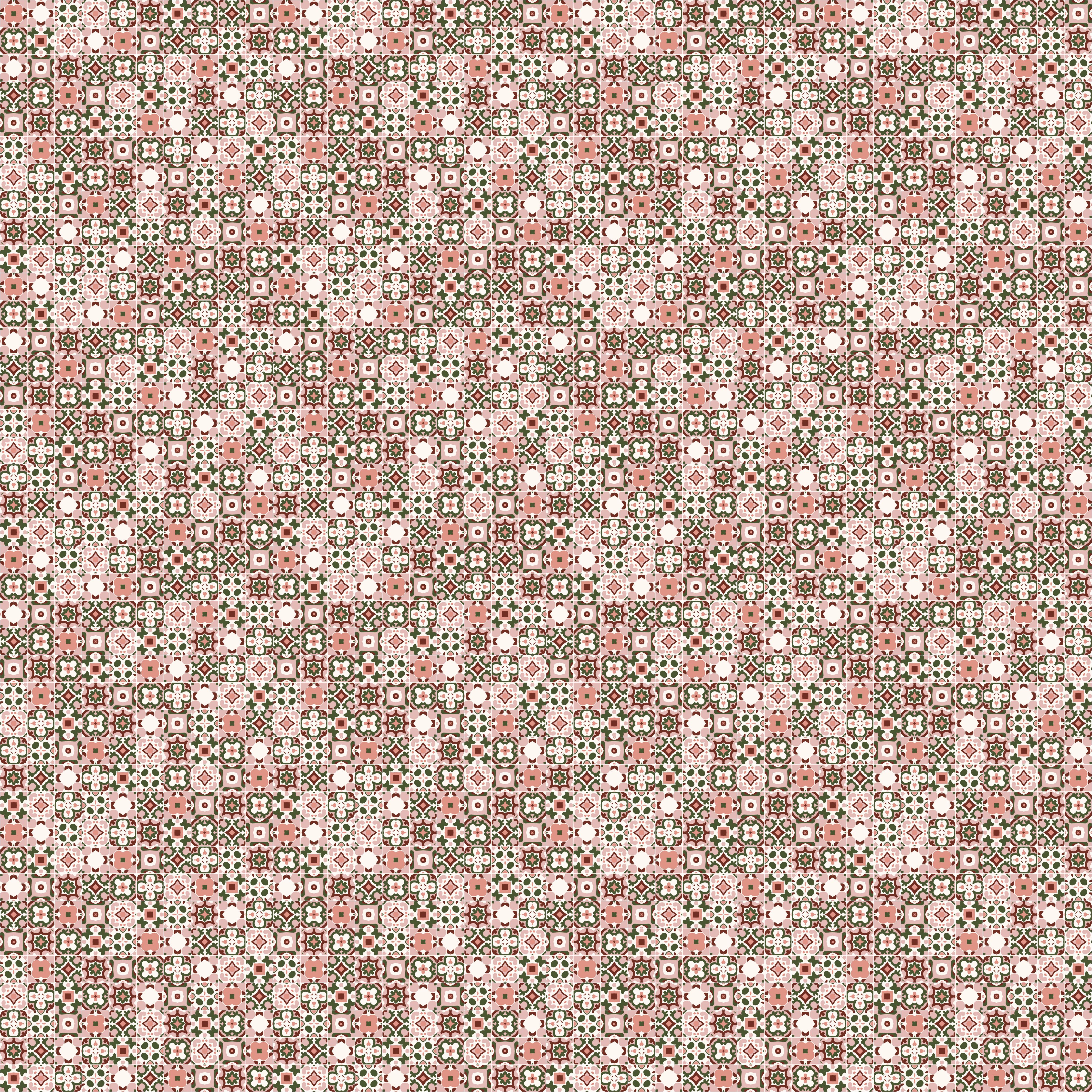 Duschrückwand-Retro Floral Textil Design in Rosa-Tönen