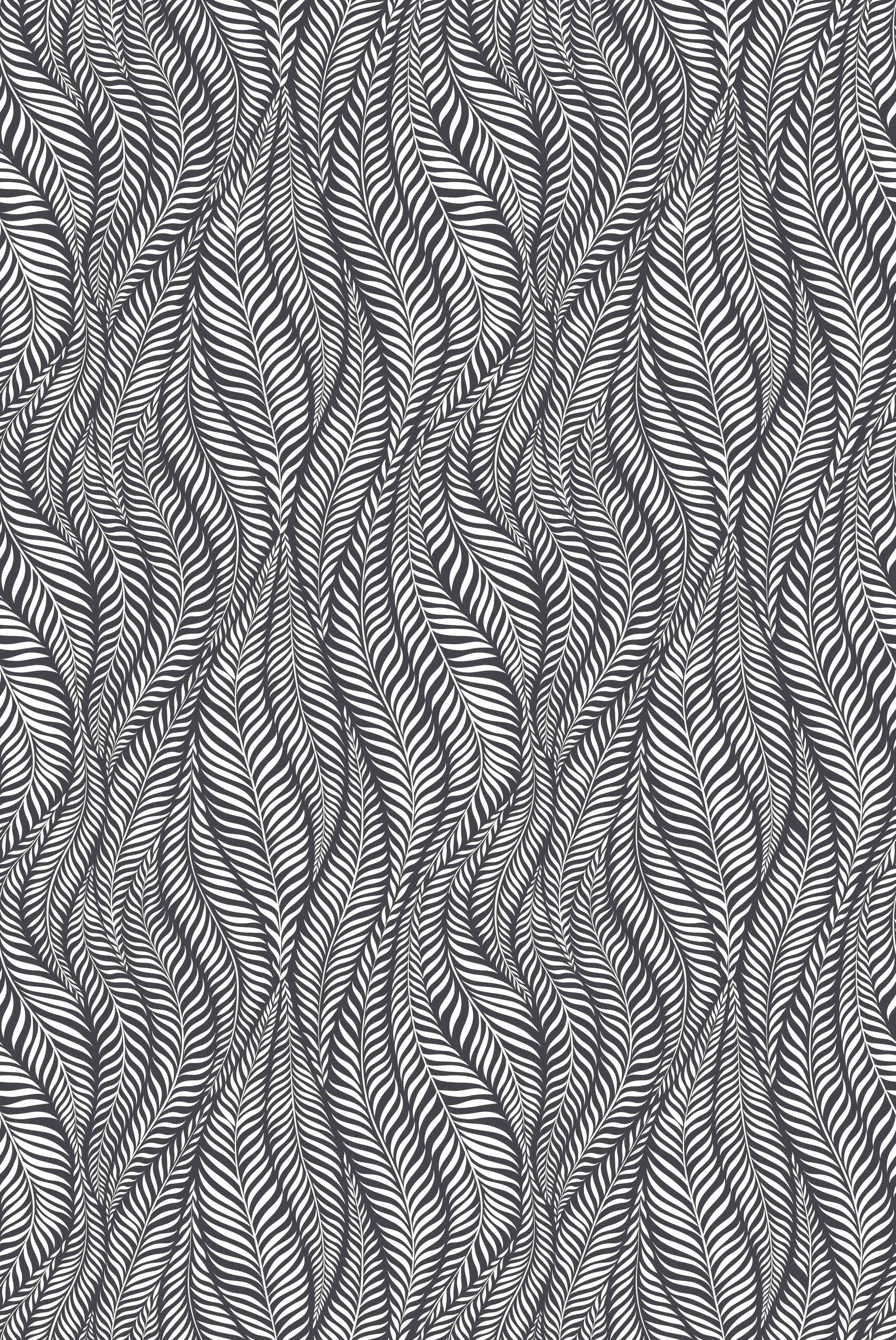 Duschrückwand-Schwarz-Weiß-Blättermuster