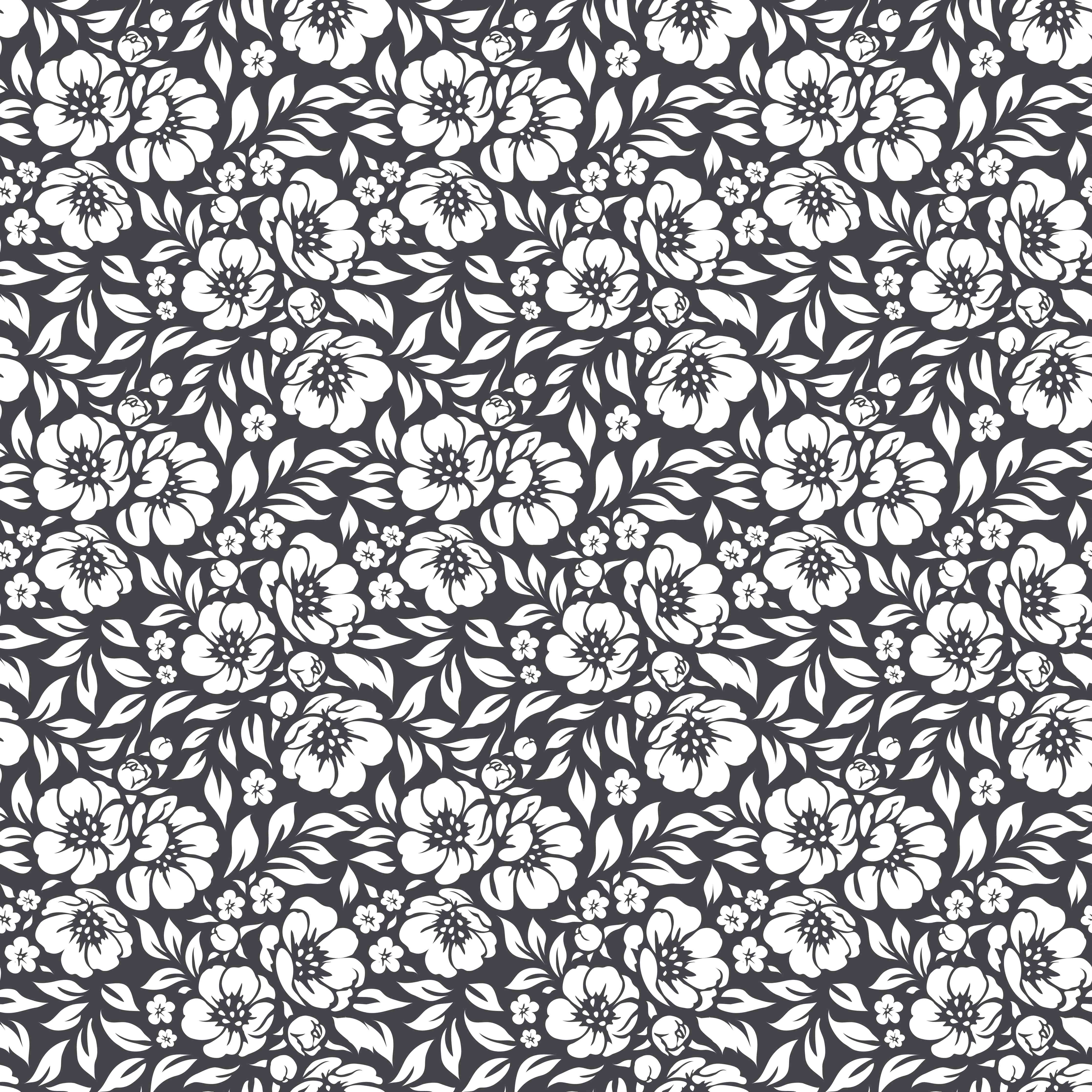 Duschrückwand-Schwarze und weiße Blumenmuster-Textur