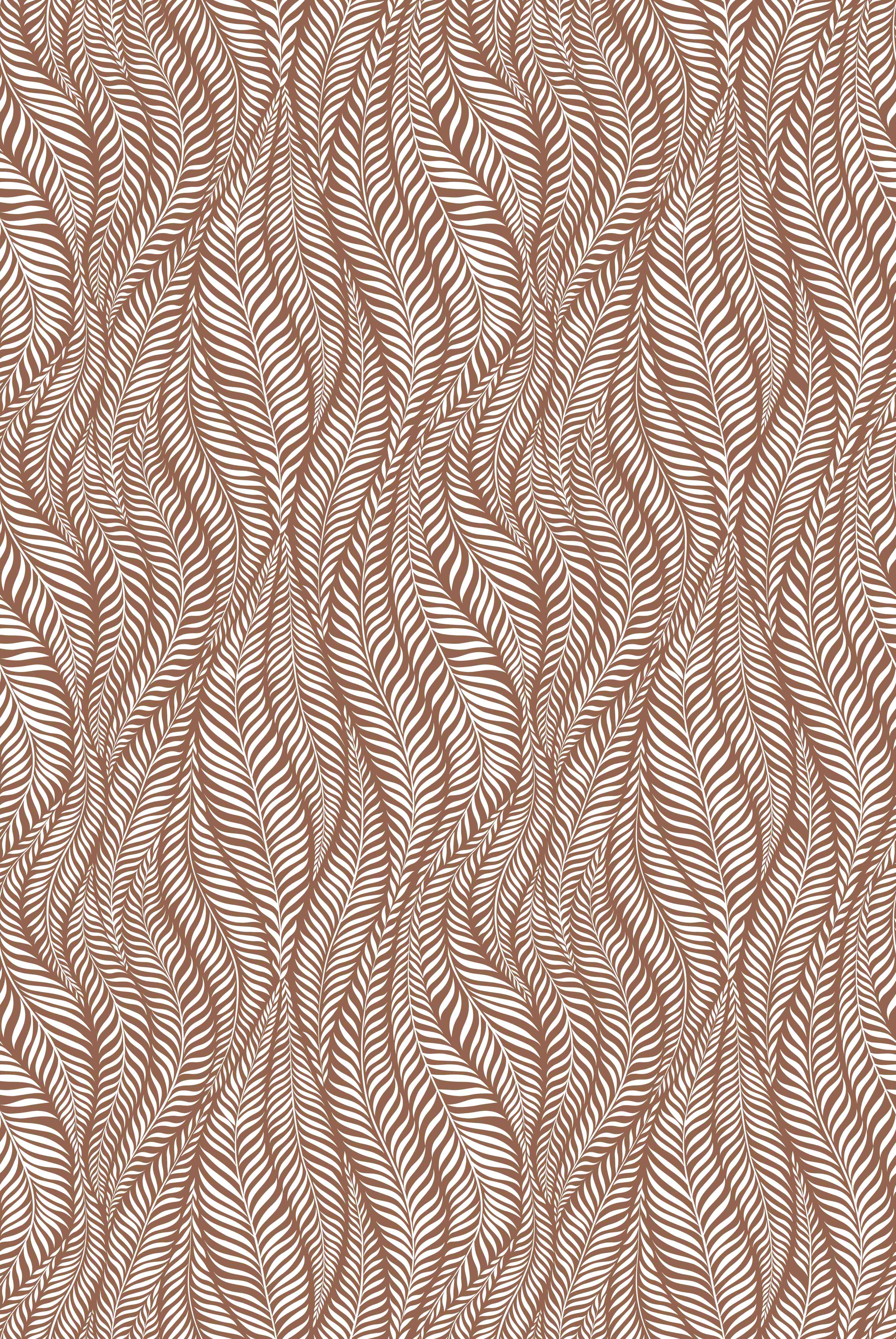 Duschrückwand-Zarte, natürliche Blättermustern in Creme und Braun