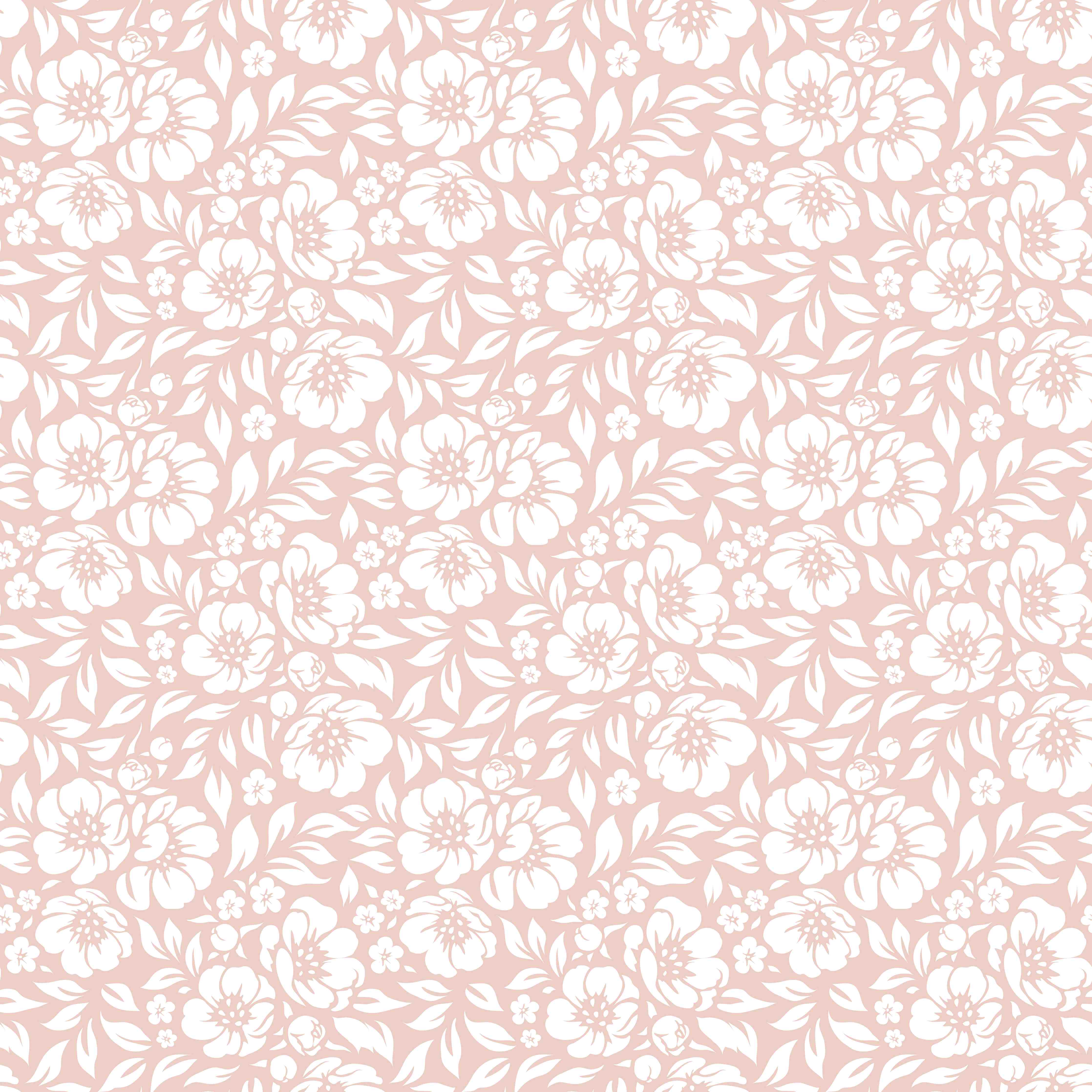 Duschrückwand-Zauberhafte Blumenmuster in zarten Rosa- und Beigetönen
