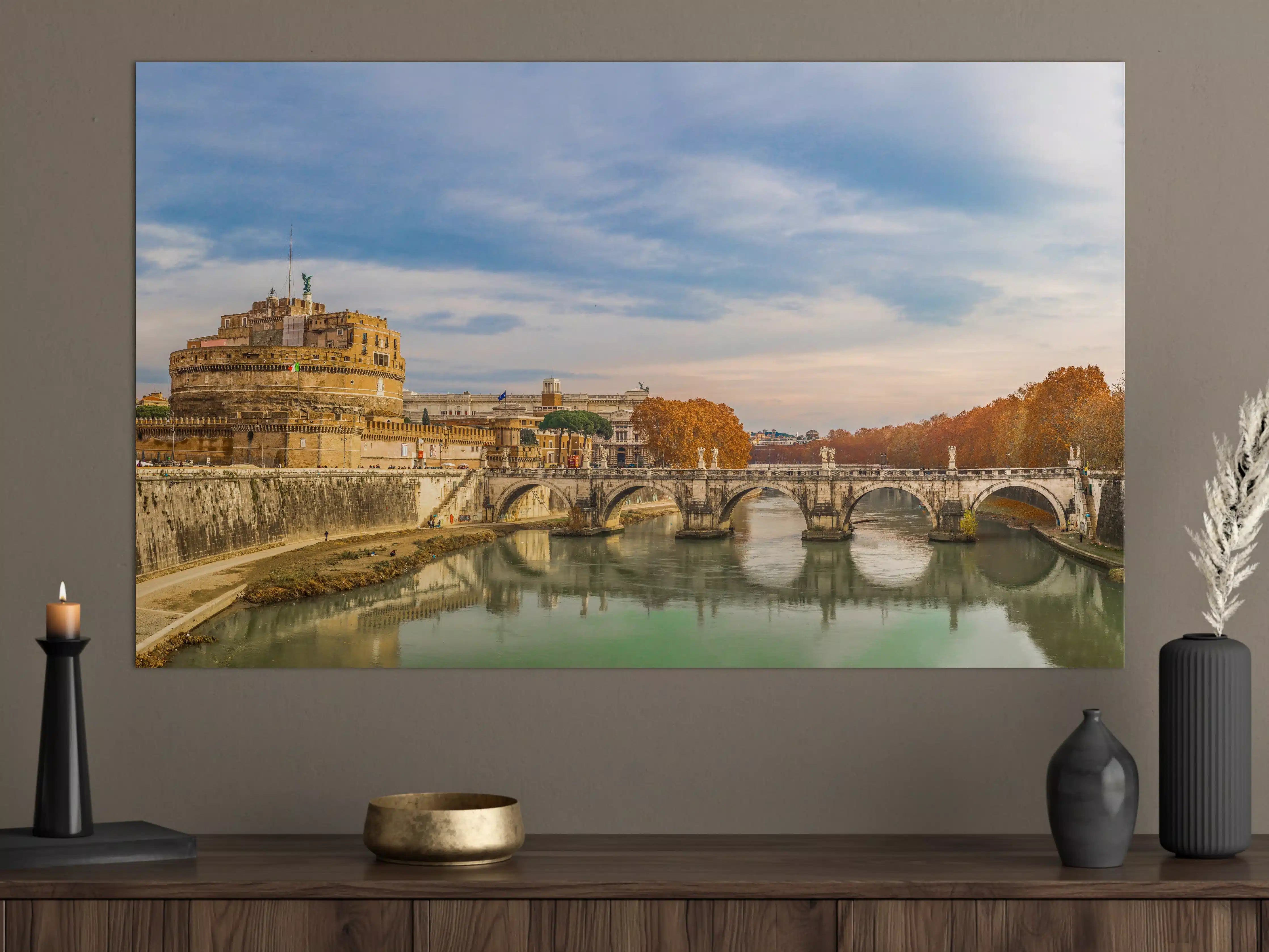 Große Wandbilder - Brücke in Sant'angelo in Rome - Italien