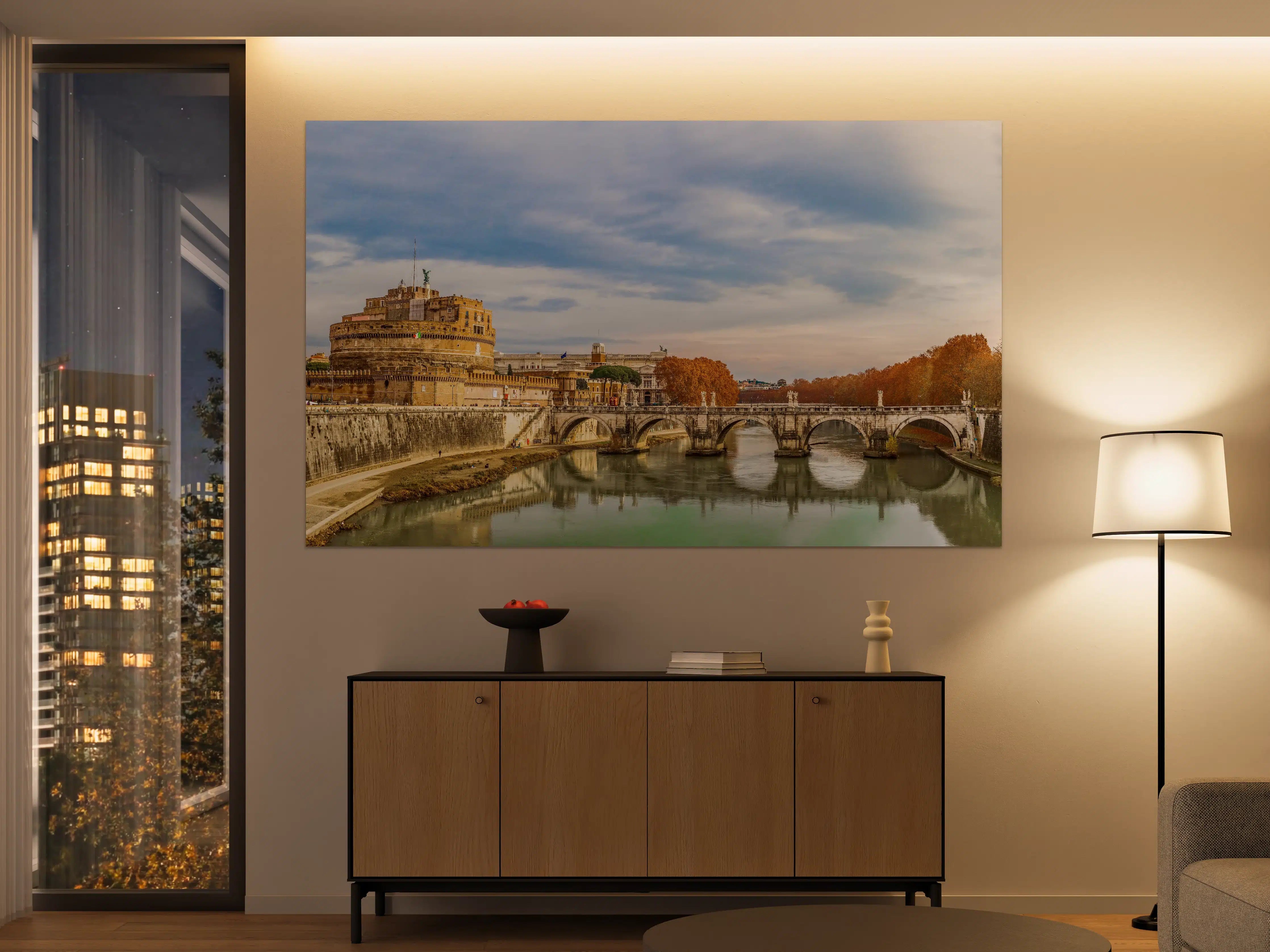 Große Wandbilder - Brücke in Sant'angelo in Rome - Italien