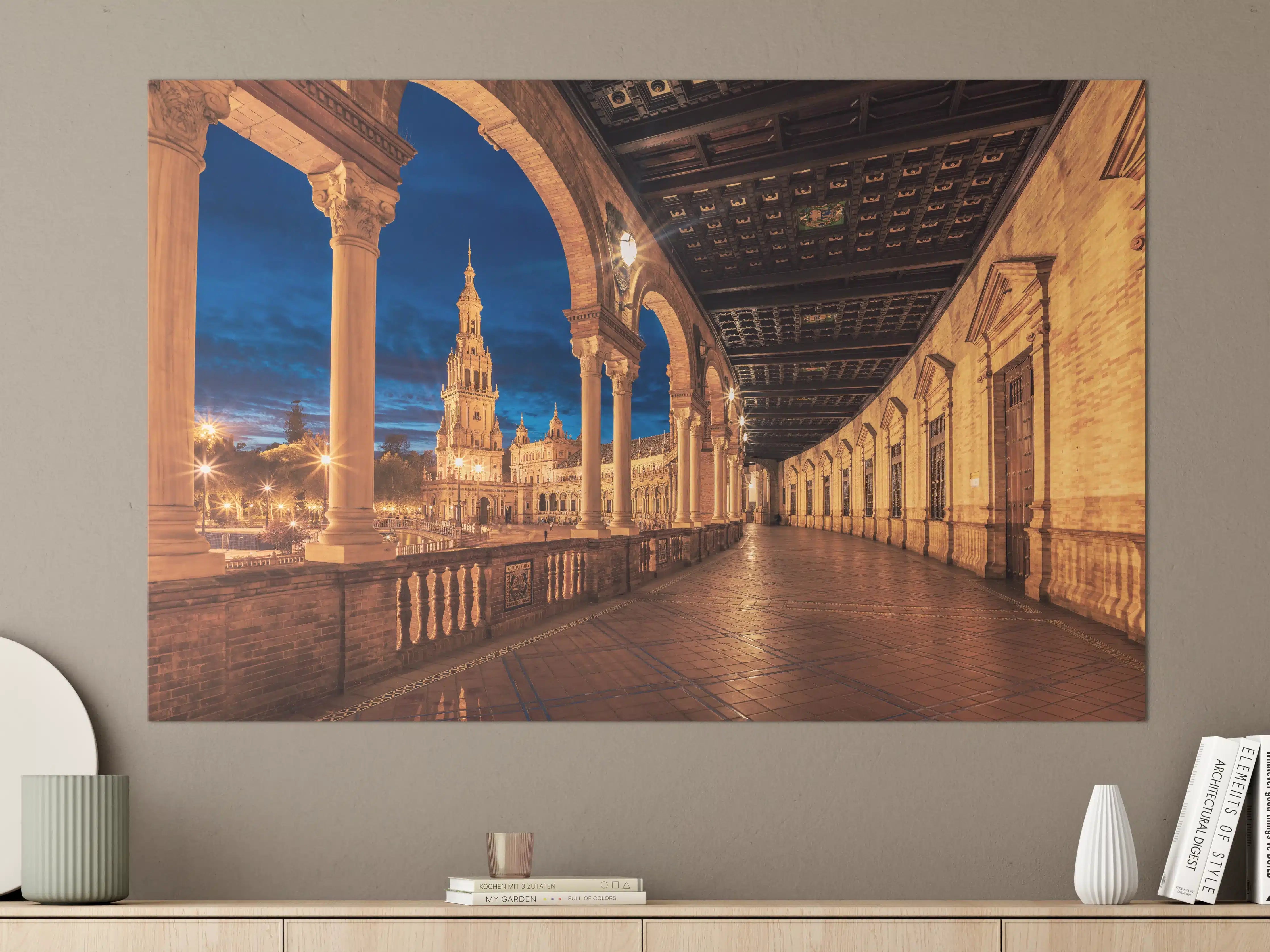 Große Wandbilder - Plaza de Espana con Sevilla - Spanien