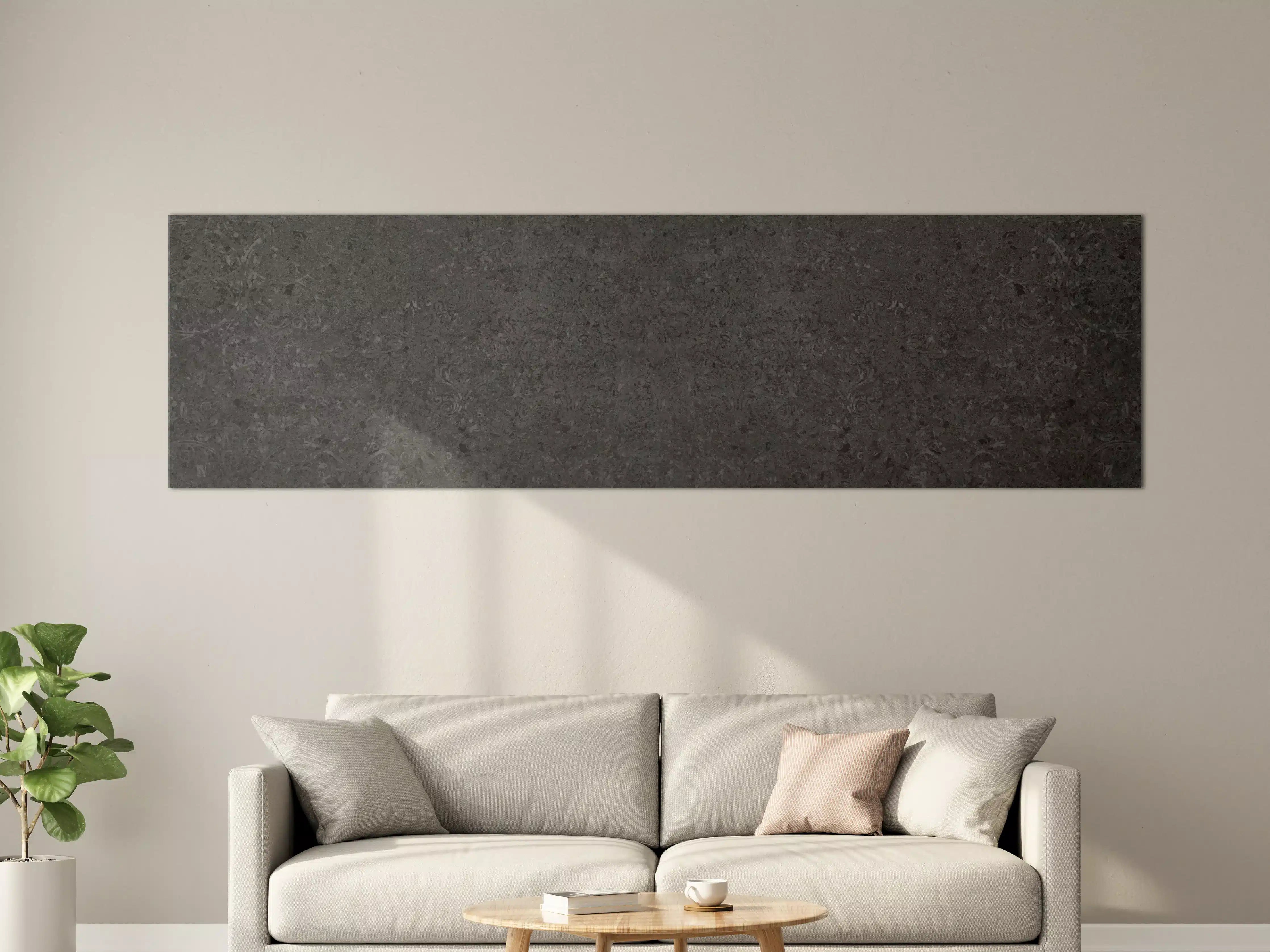 Große Wandbilder - Scwarze Fliesen mit Muster