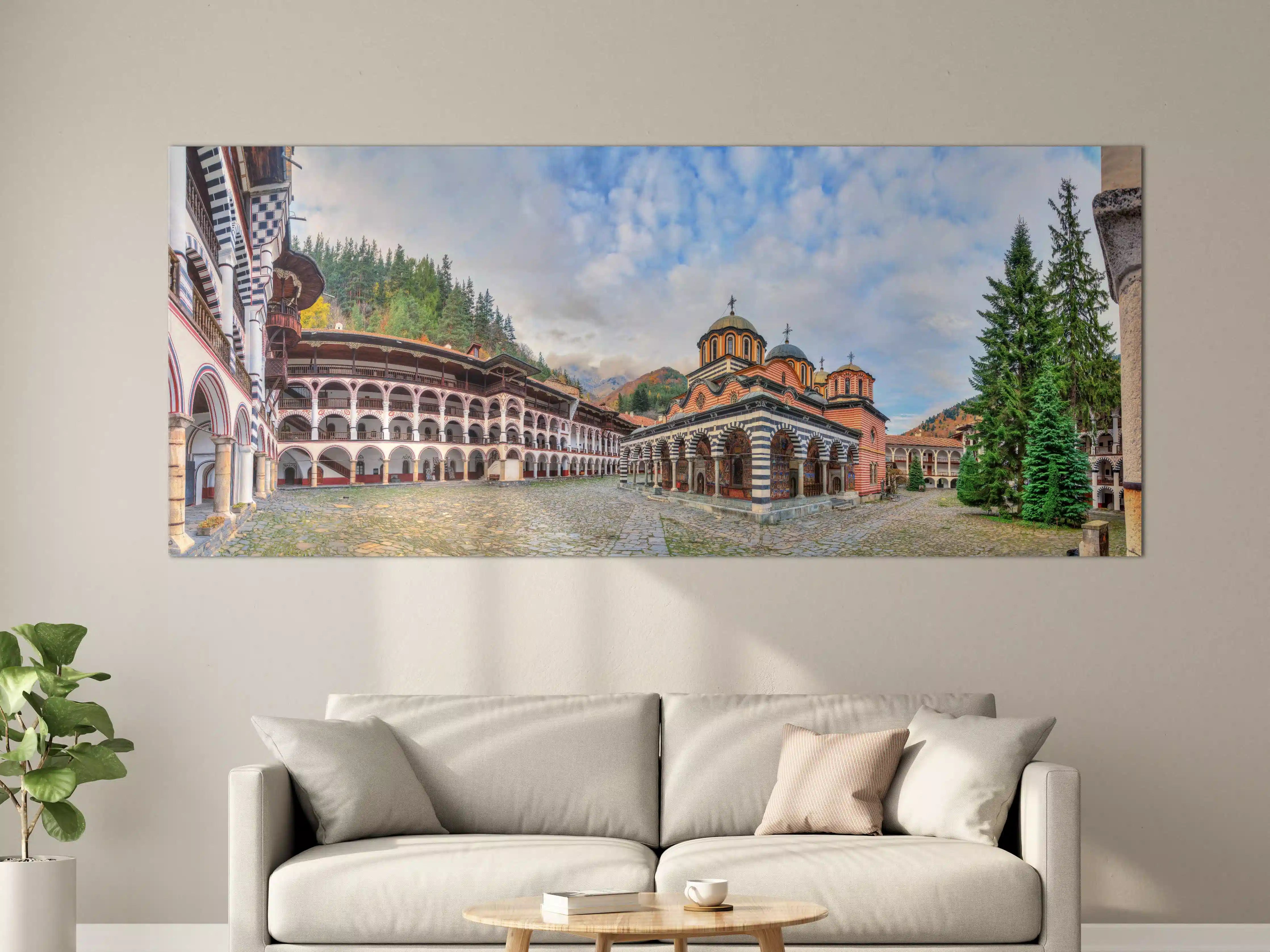 Große Wandbilder - Wunderschöner Panoramablick auf das Rila-Kloster