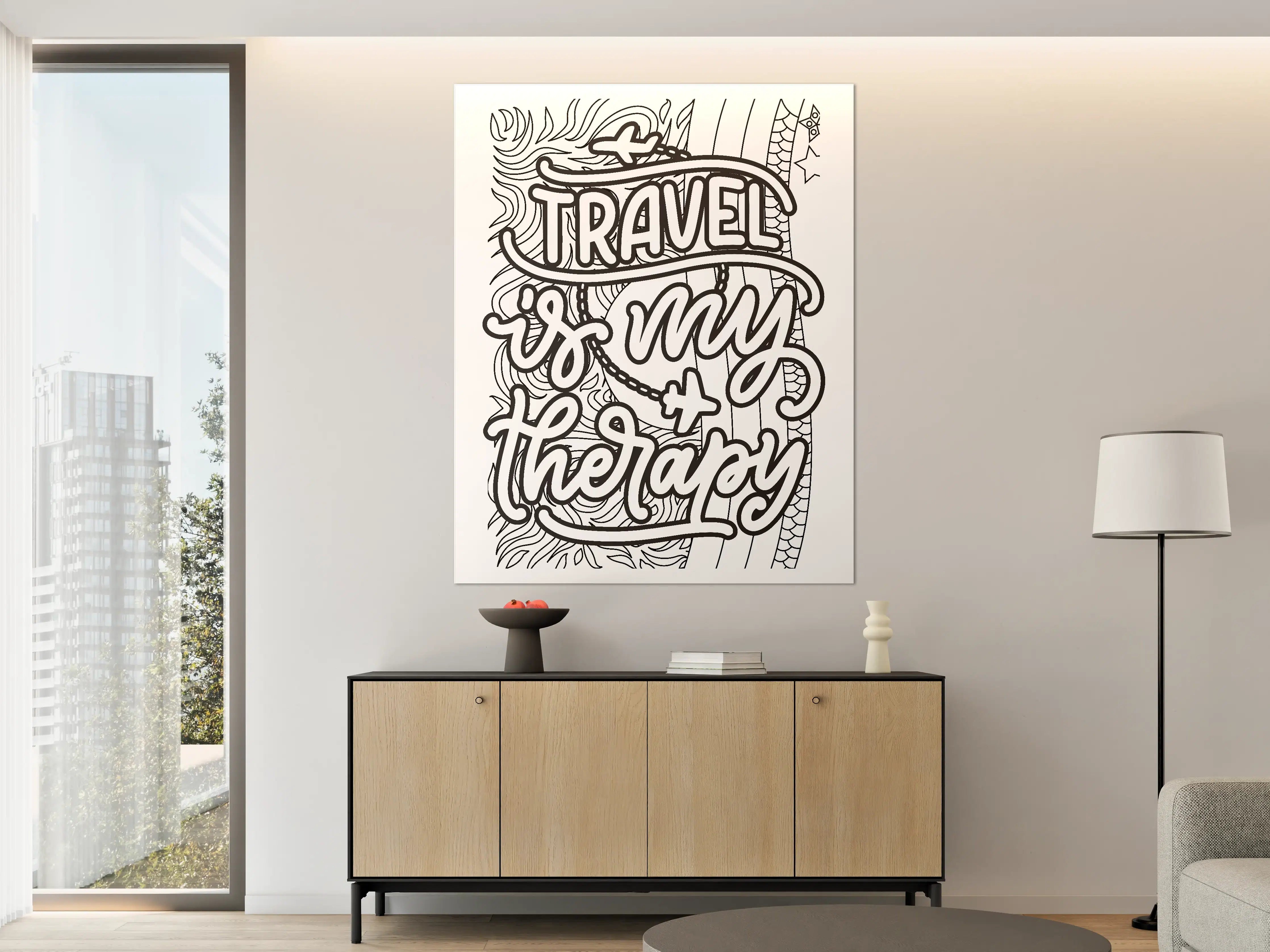 Große Wandbilder - Abenteuerreise mit Flugzeug und Dschungel-Design