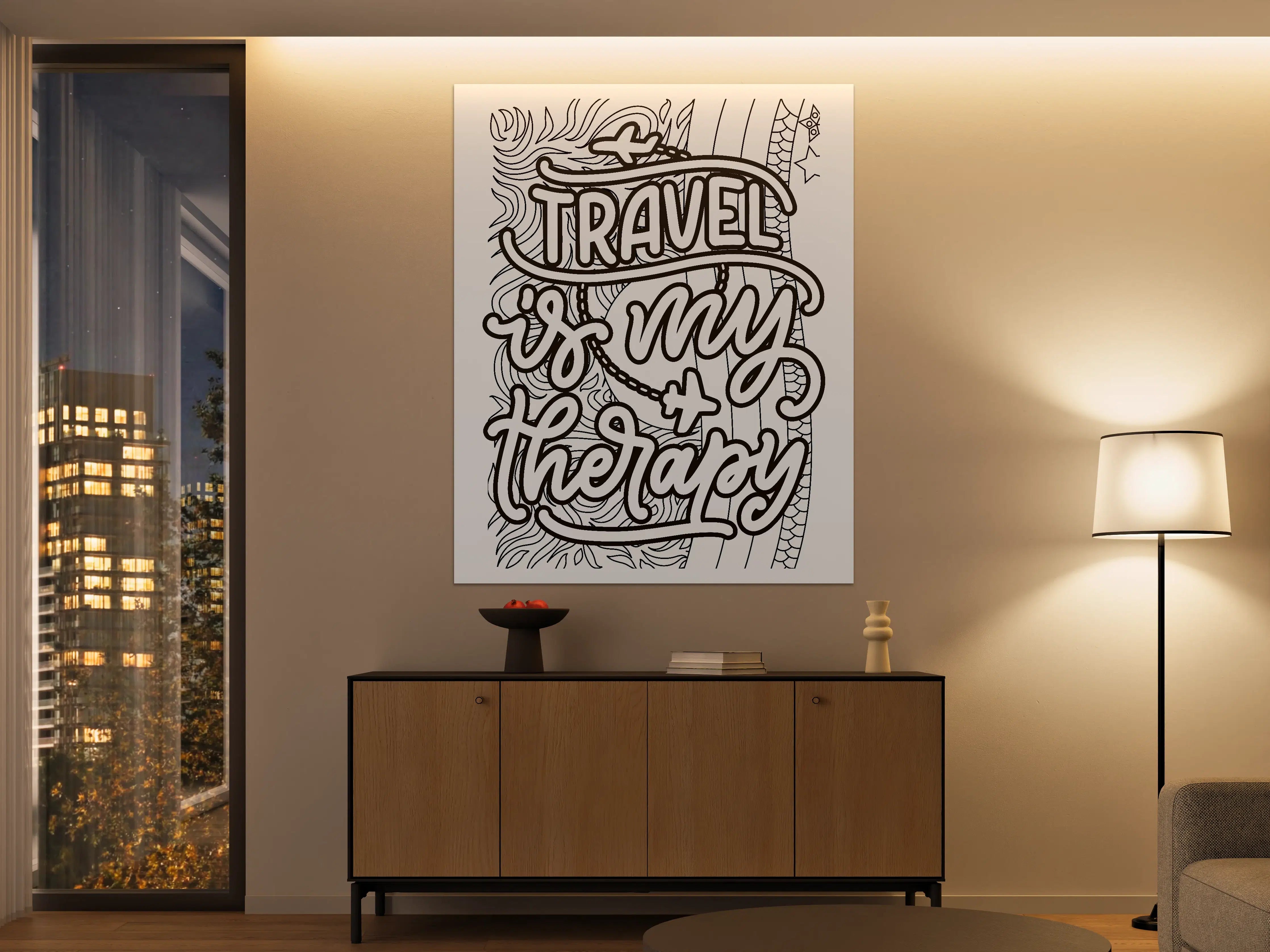 Große Wandbilder - Abenteuerreise mit Flugzeug und Dschungel-Design