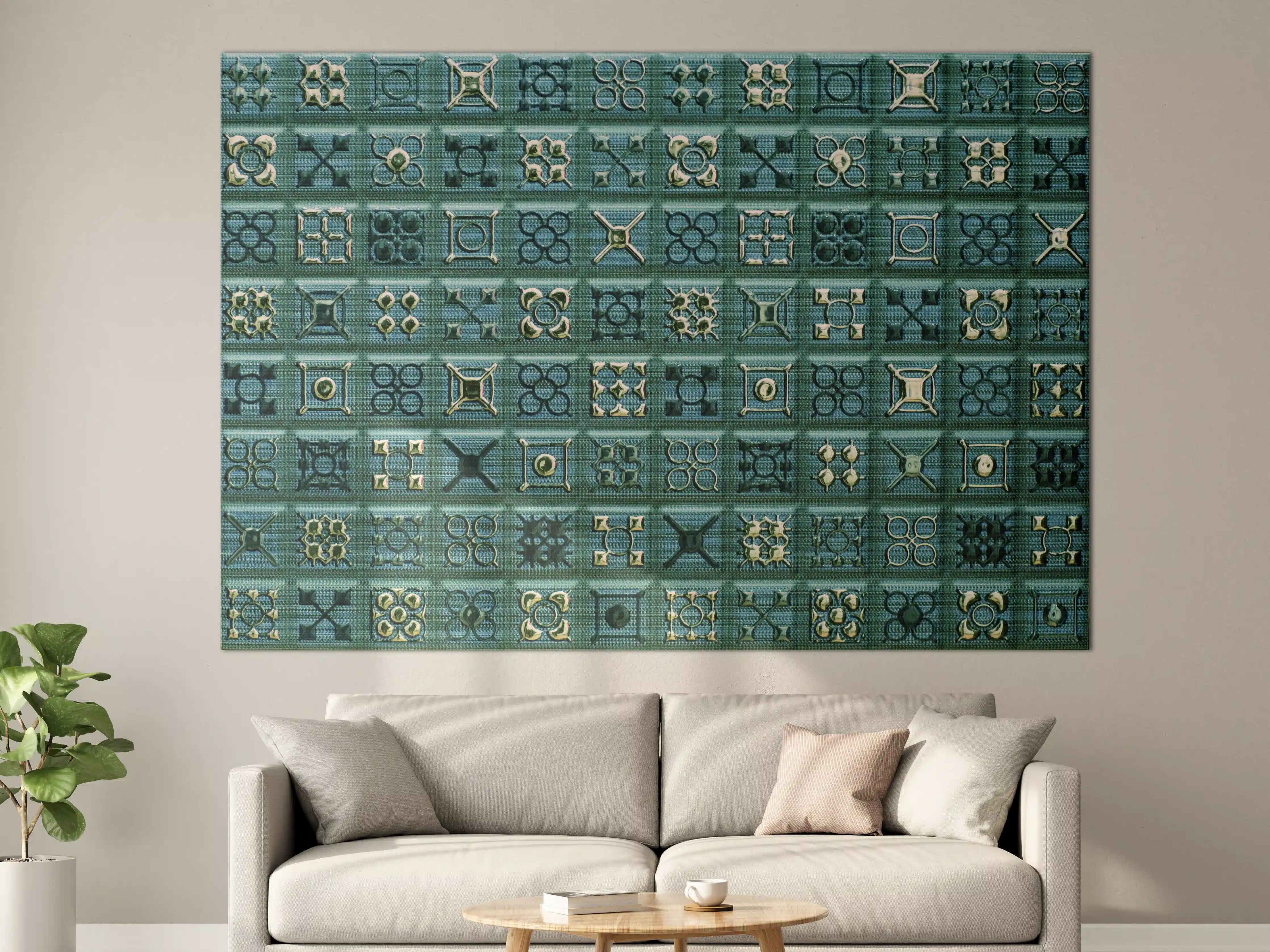 Große Wandbilder - Abstract Mosaik Fliesenmuster