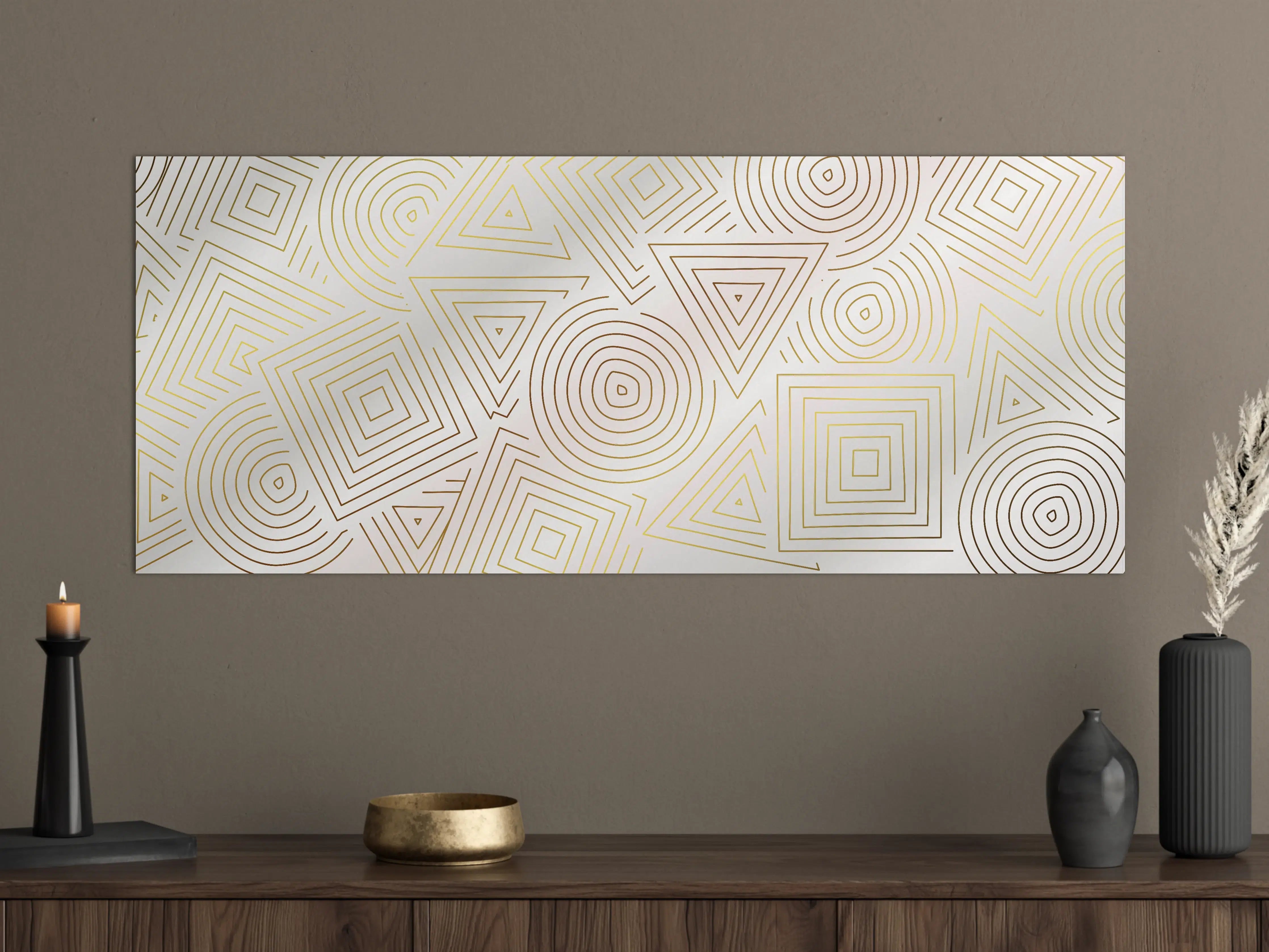 Große Wandbilder - Abstrakt Geometrische Linien Kunst