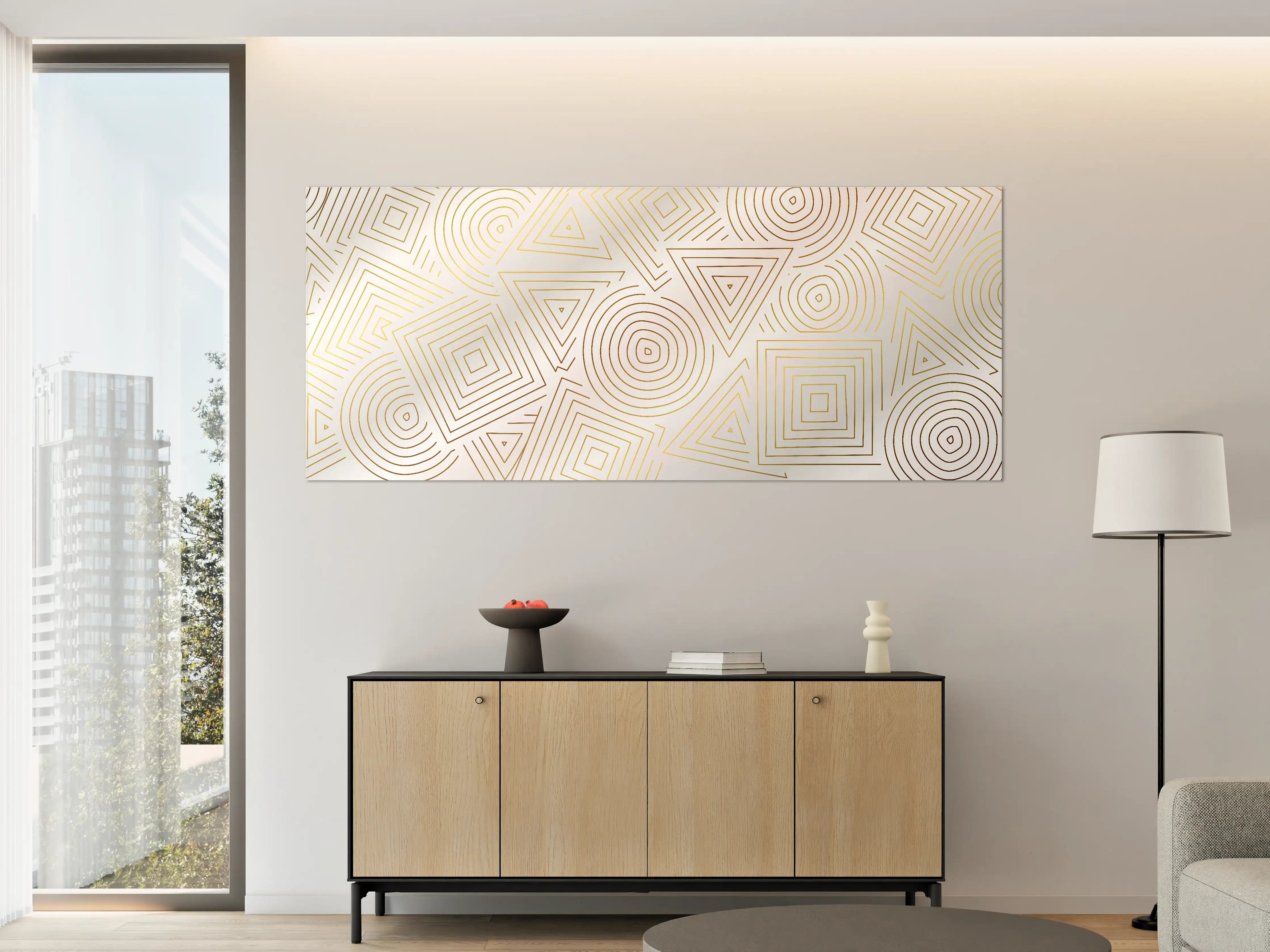 Große Wandbilder - Abstrakt Geometrische Linien Kunst