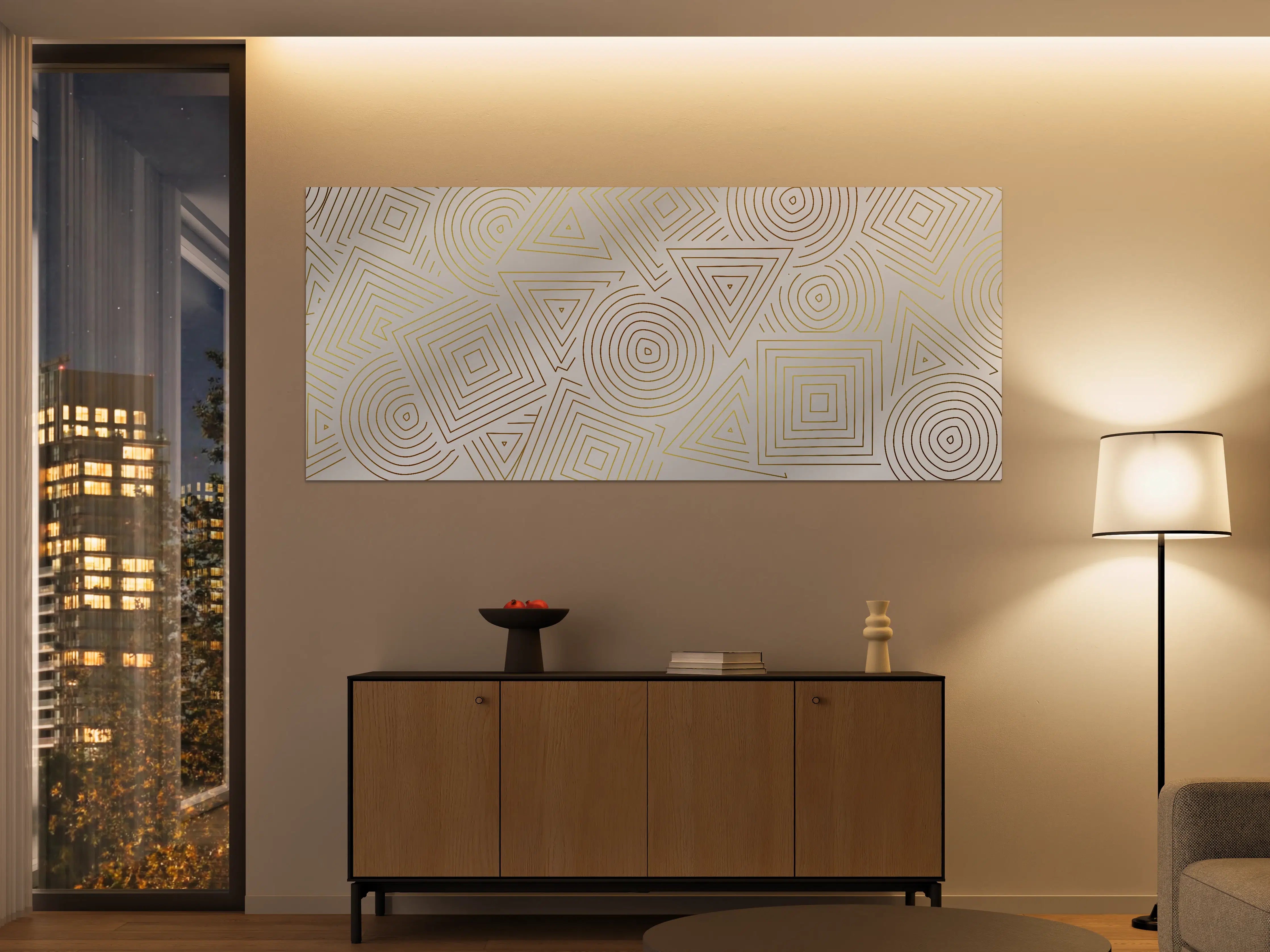 Große Wandbilder - Abstrakt Geometrische Linien Kunst