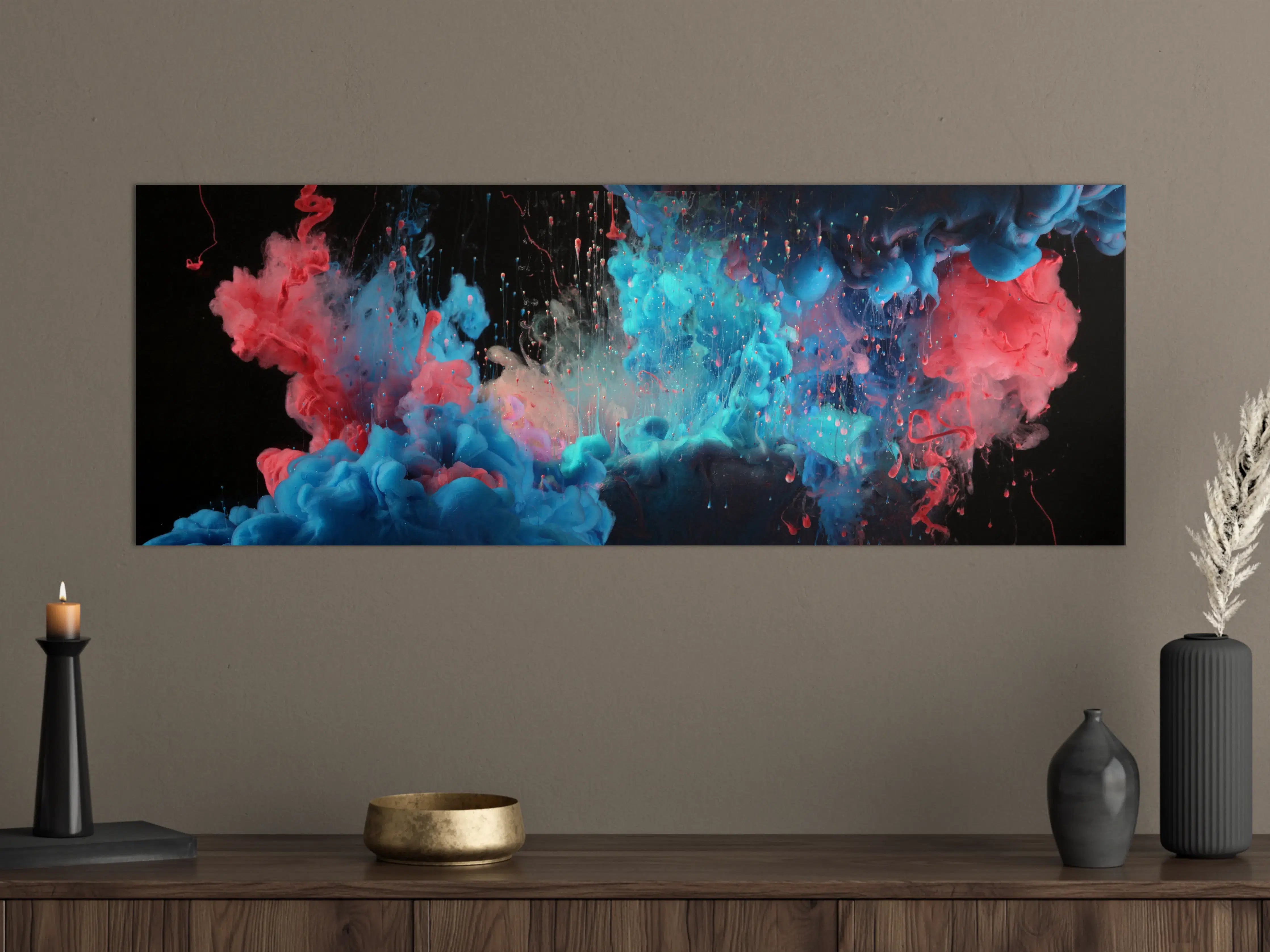 Große Wandbilder - Abstrakte Acryl-Farbexplosion