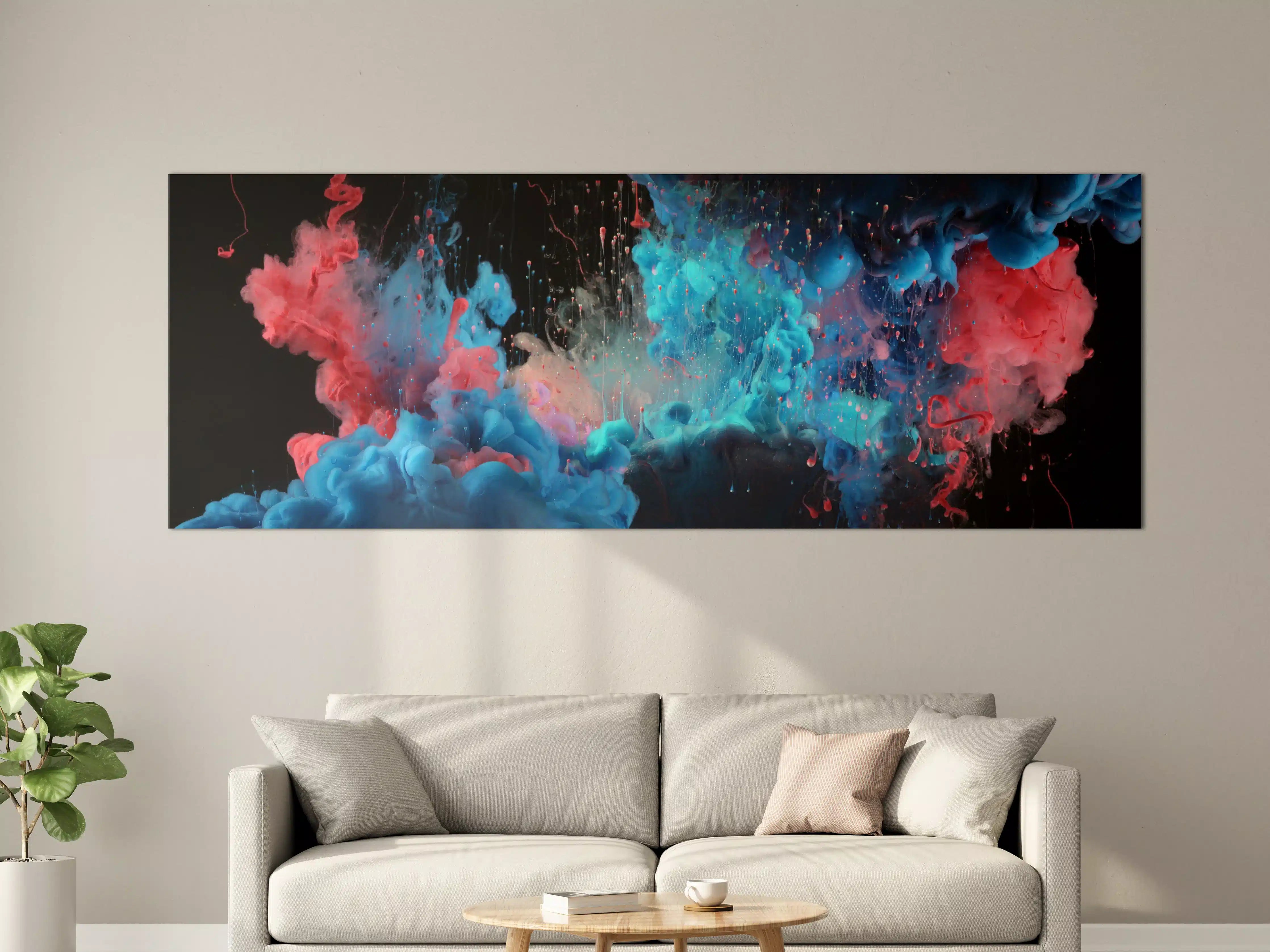 Große Wandbilder - Abstrakte Acryl-Farbexplosion