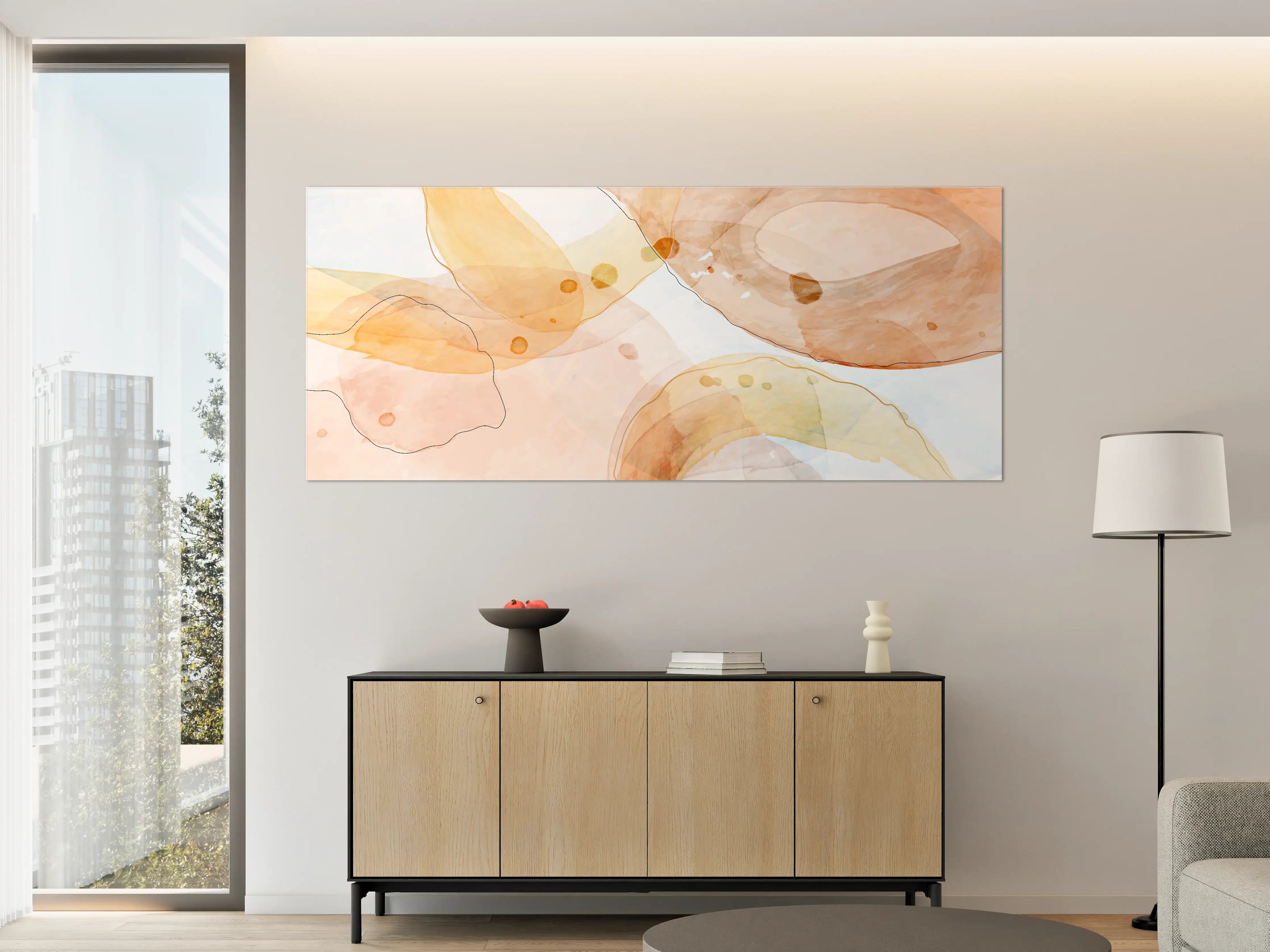 Große Wandbilder - Abstrakte Aquarellfarbtextur