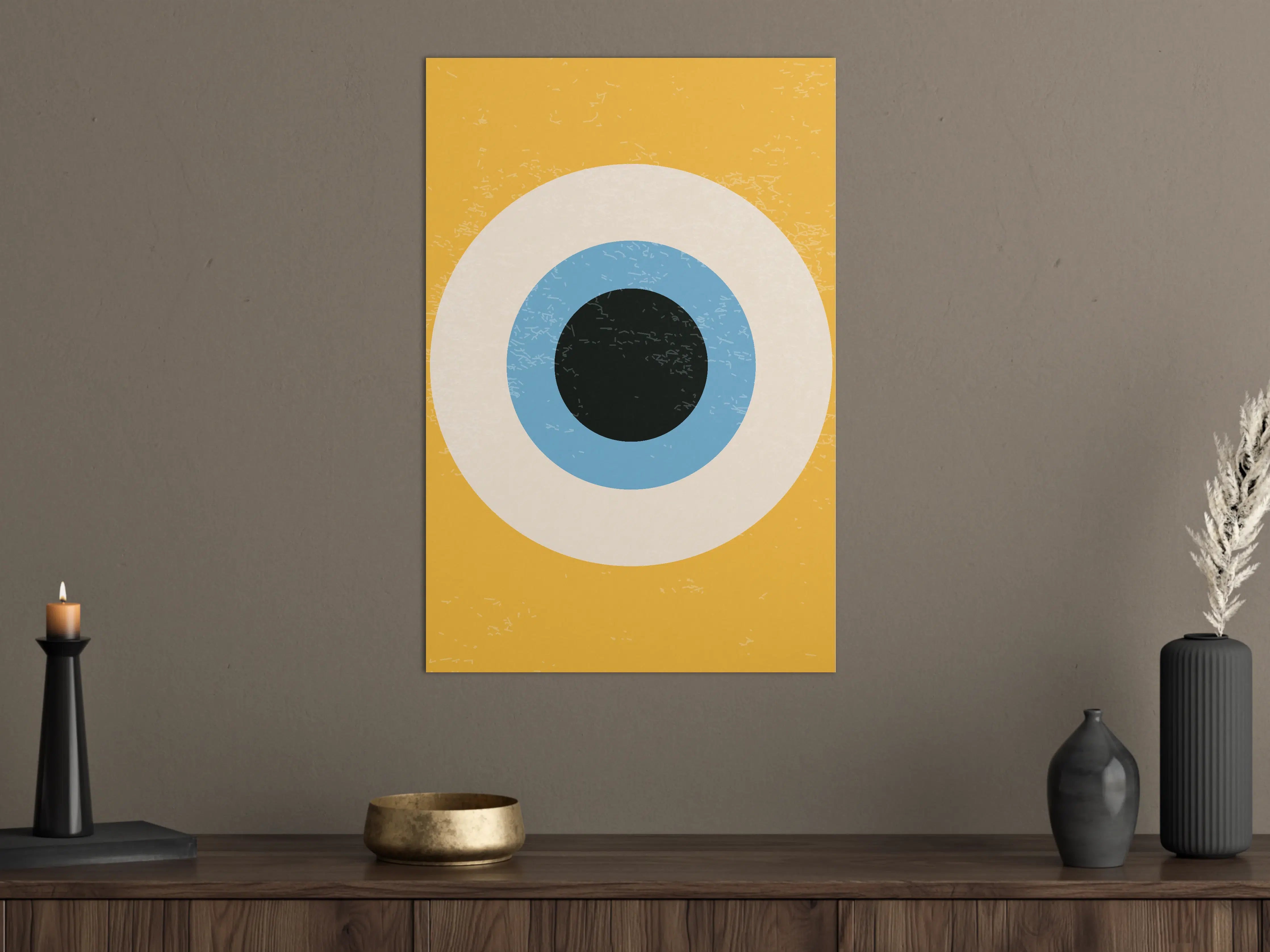 Große Wandbilder - Abstrakte Augen-Design in Blau und Schwarz