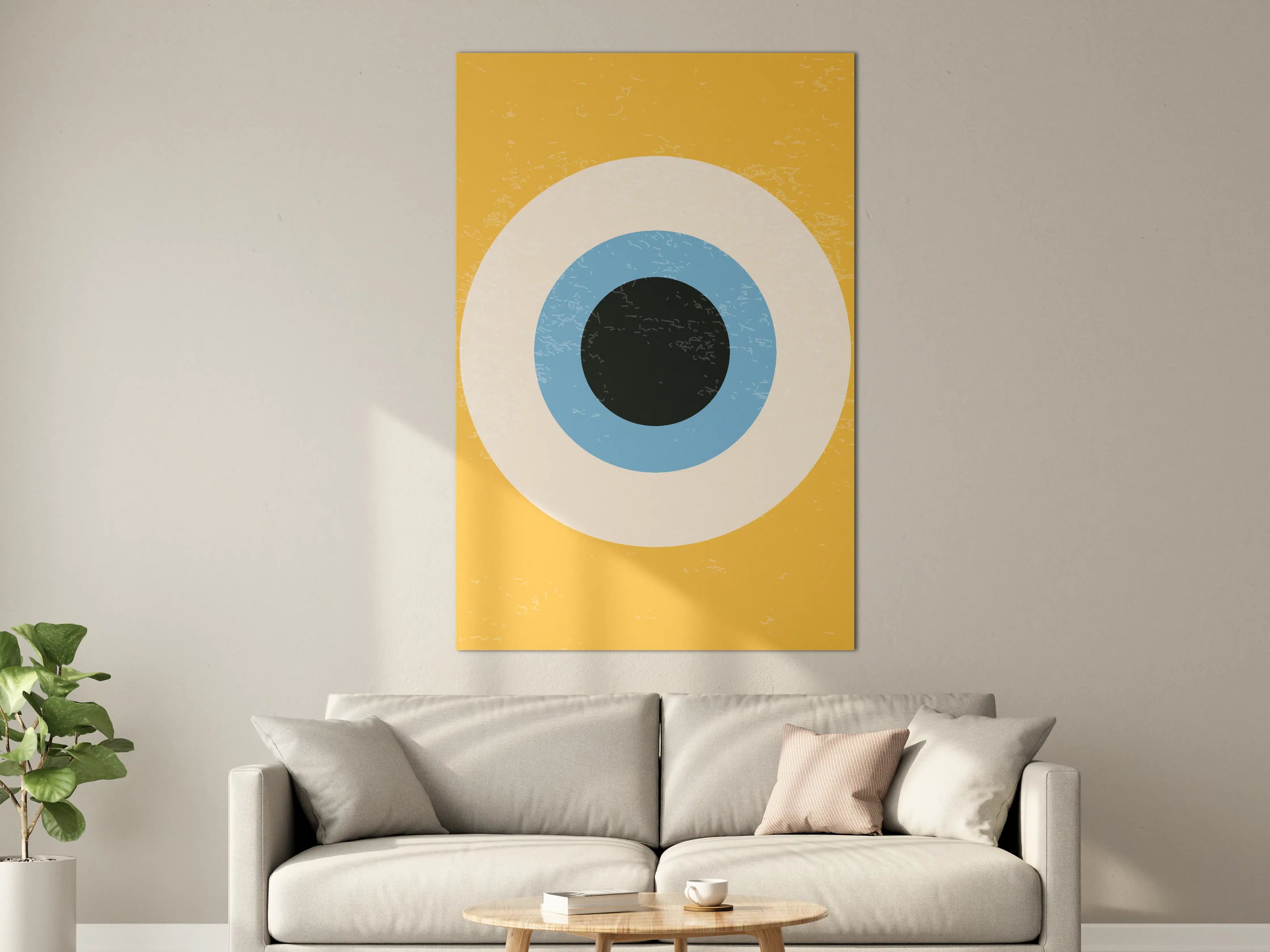 Große Wandbilder - Abstrakte Augen-Design in Blau und Schwarz
