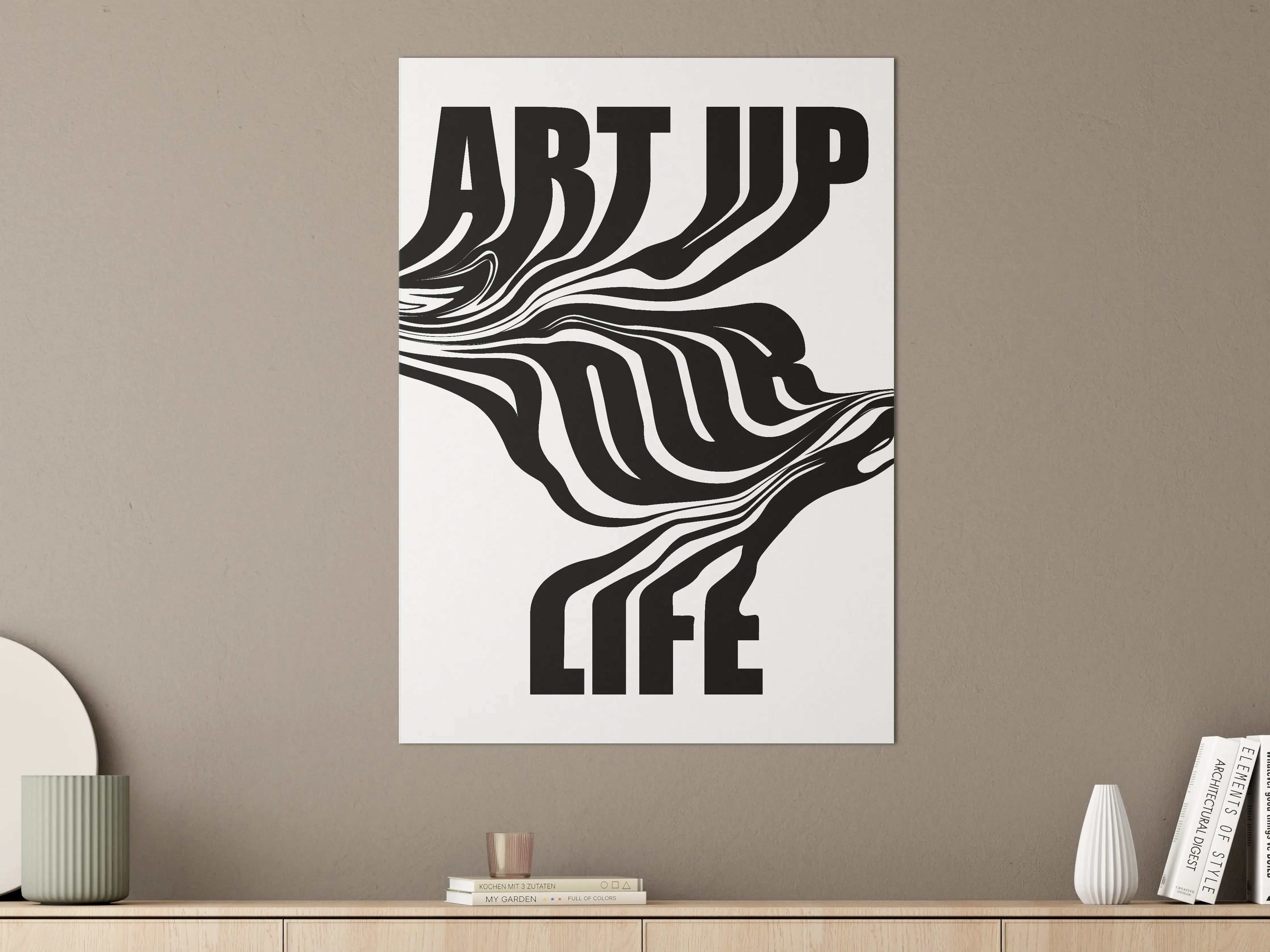 Große Wandbilder - Abstrakte Black-and-White-Artwork