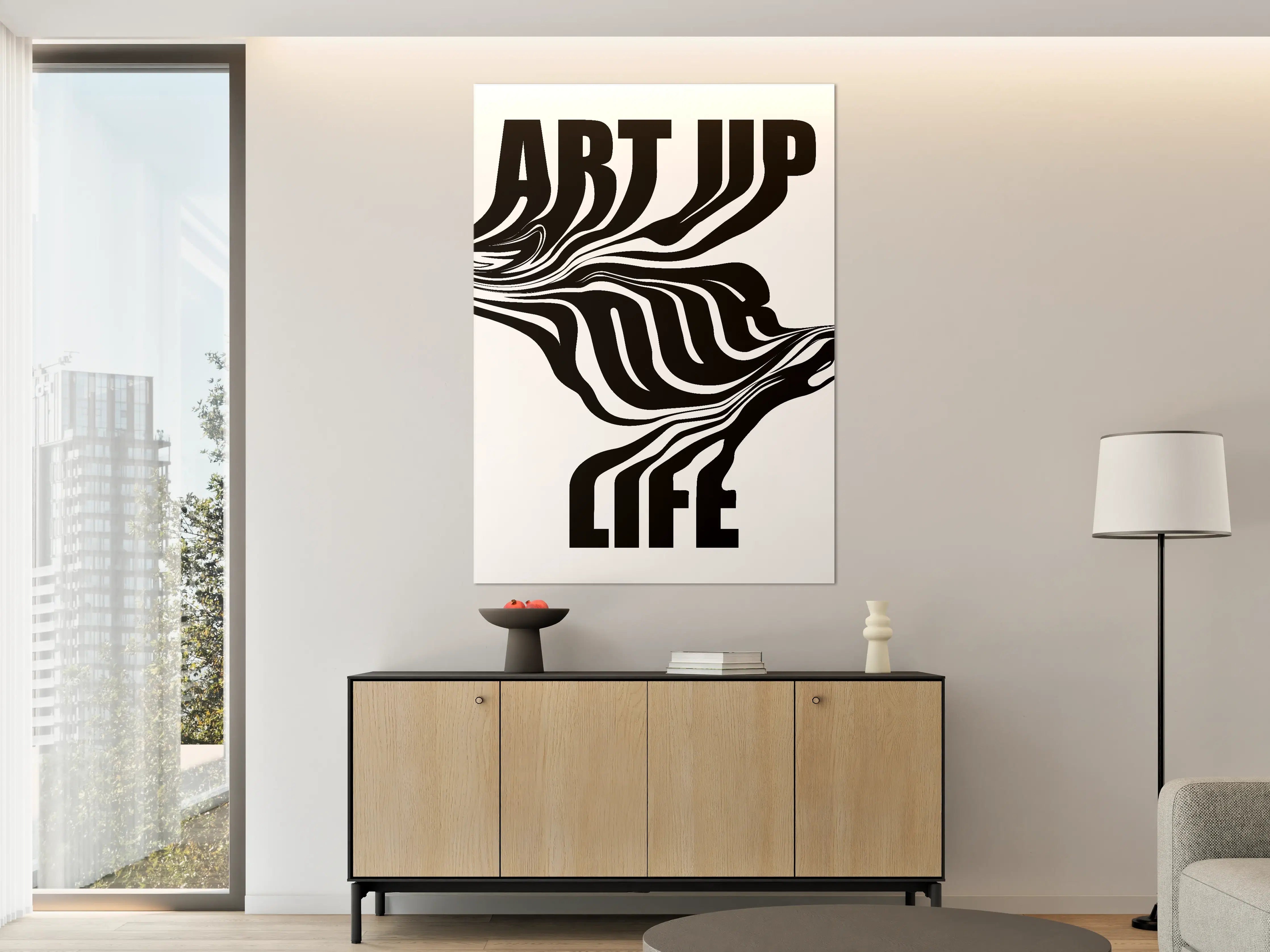 Große Wandbilder - Abstrakte Black-and-White-Artwork