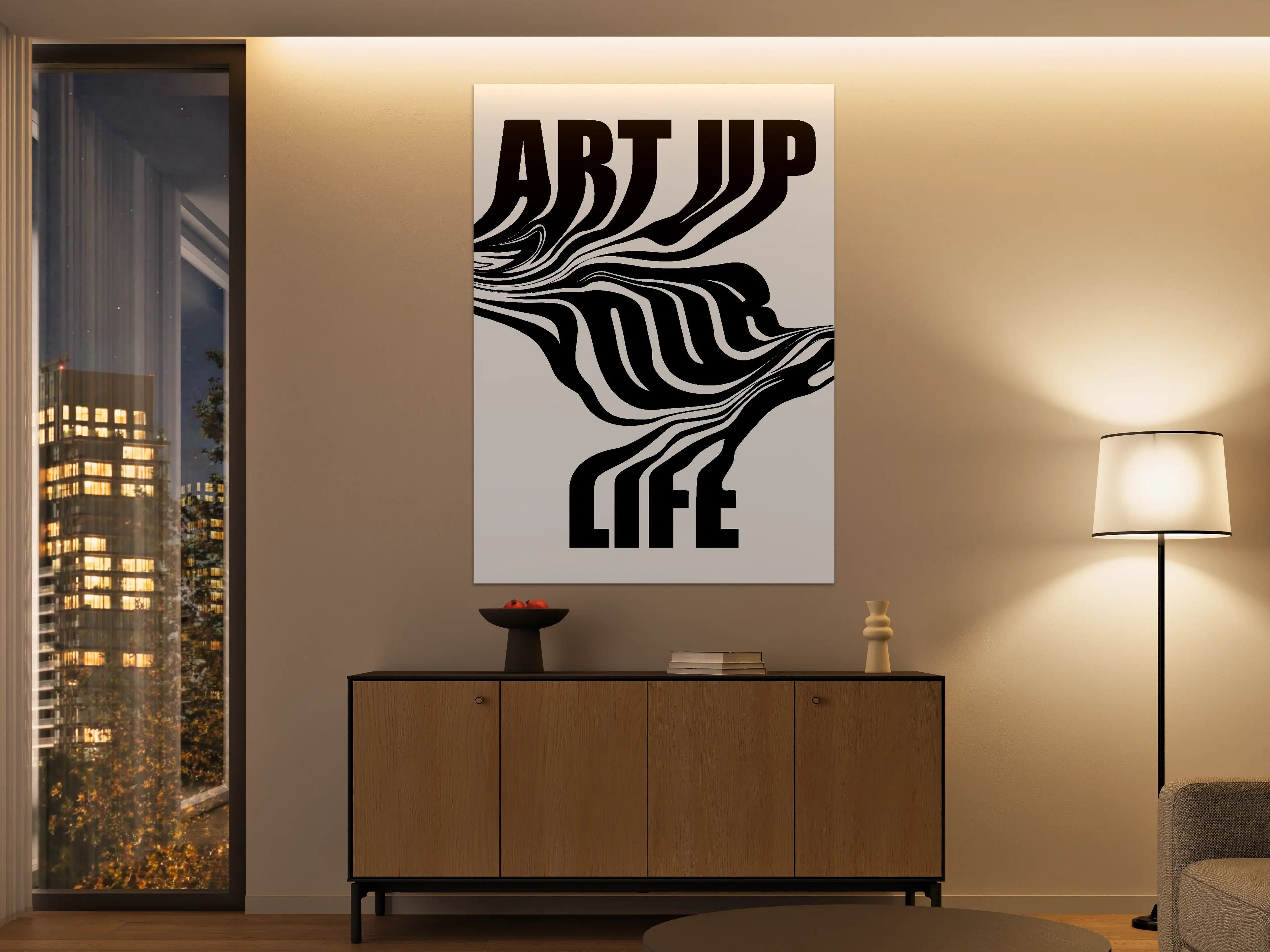 Große Wandbilder - Abstrakte Black-and-White-Artwork