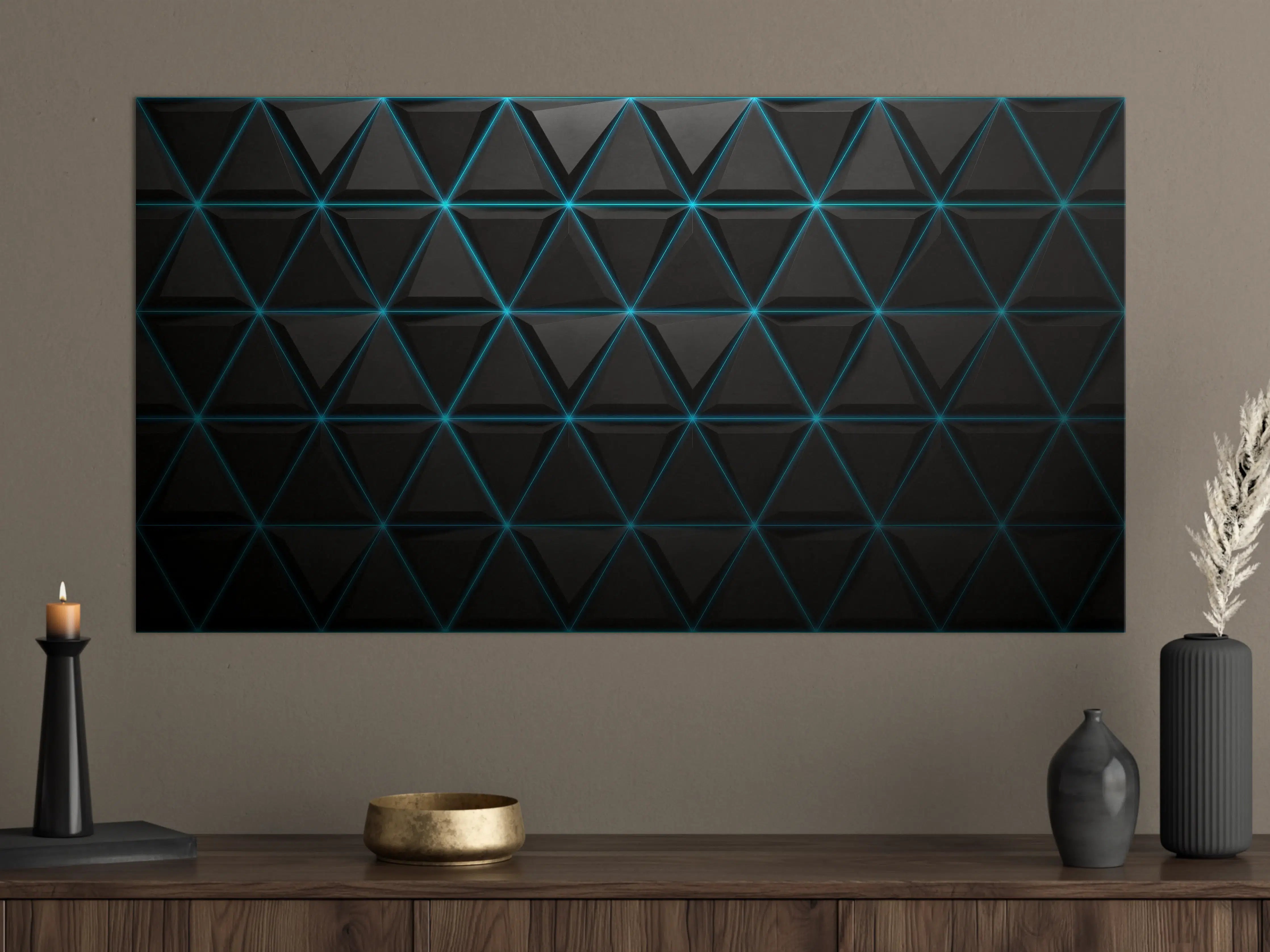 Große Wandbilder - Abstrakte Blau-Schwarz Textur