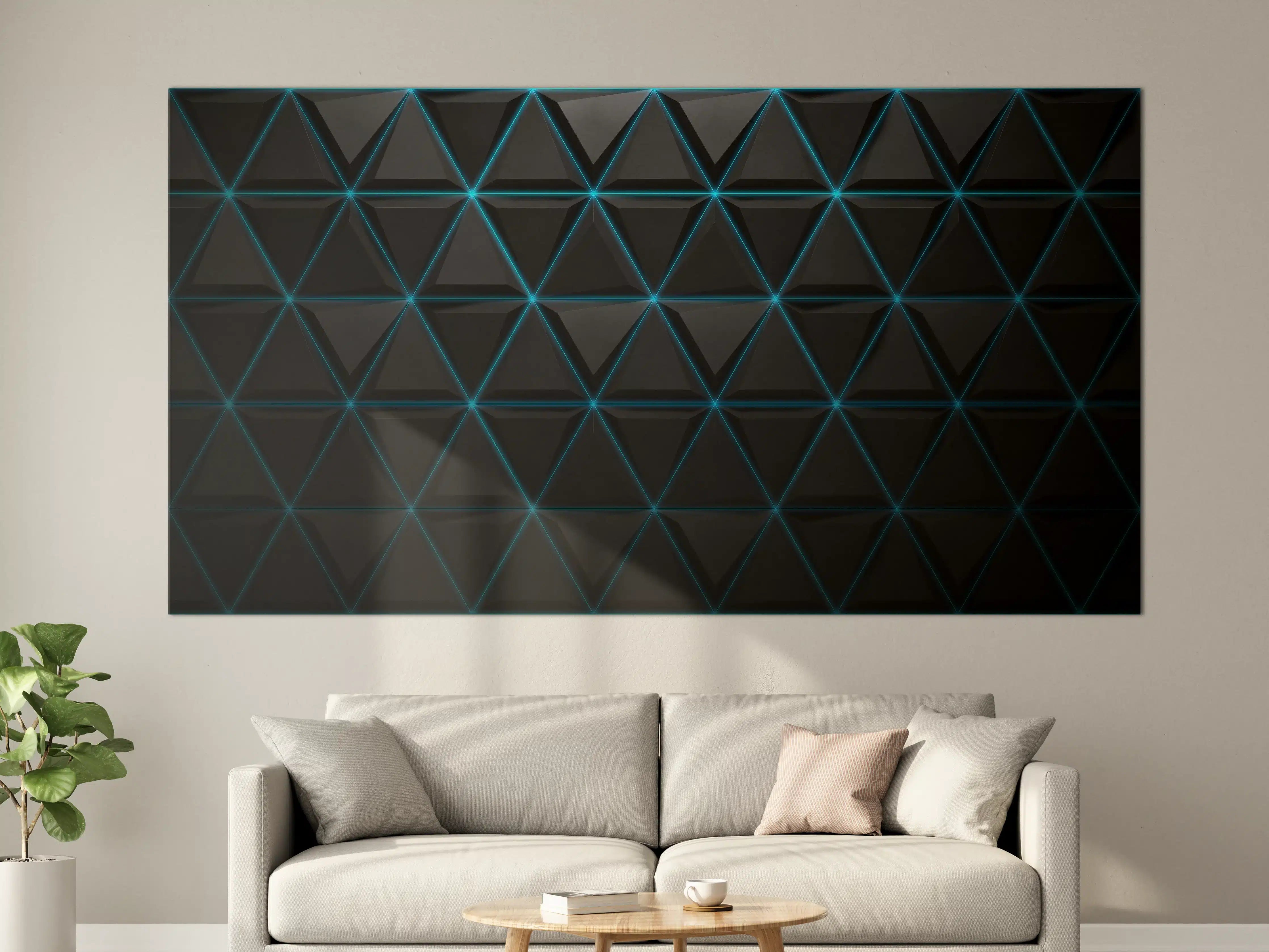 Große Wandbilder - Abstrakte Blau-Schwarz Textur