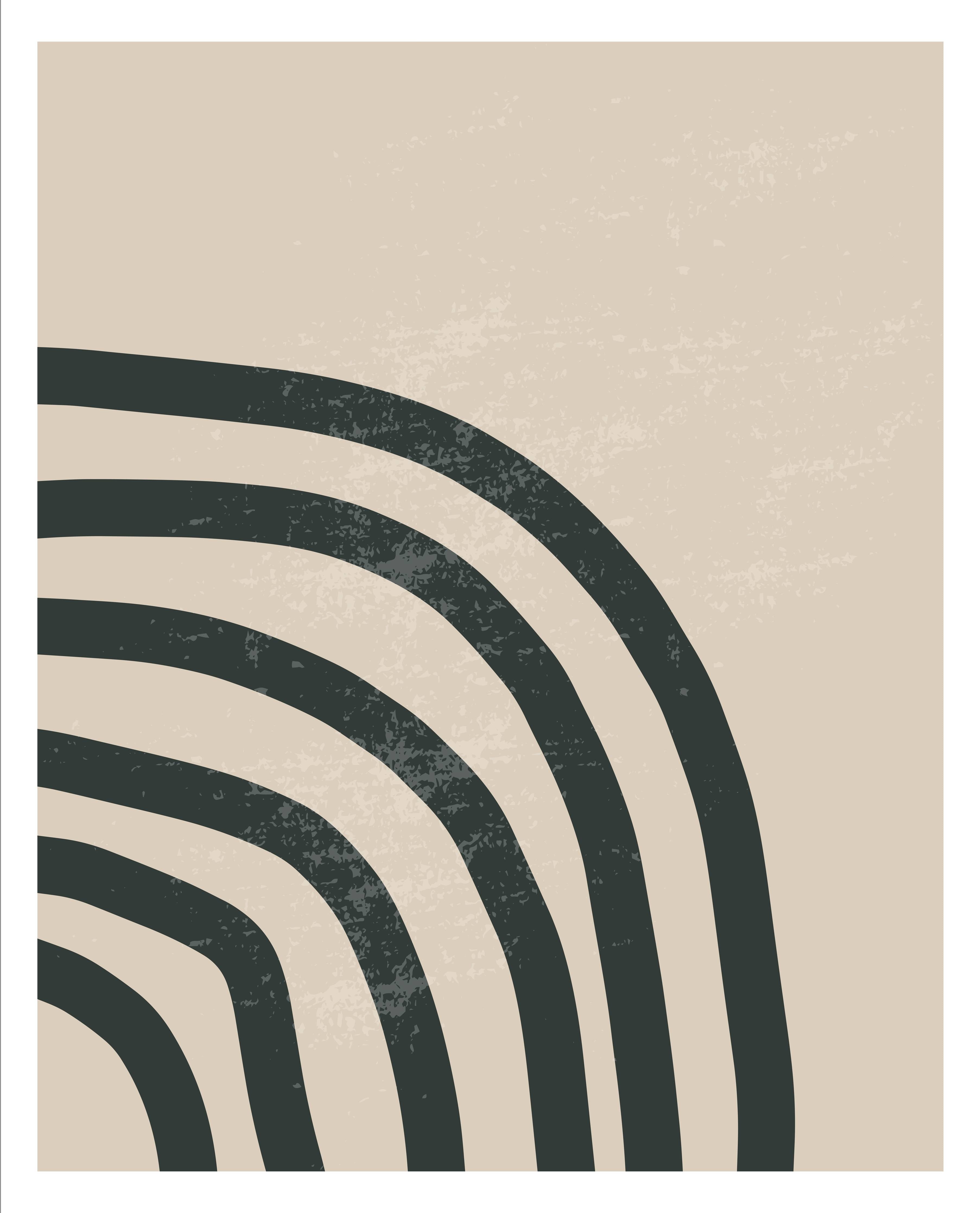 Große Wandbilder-Abstrakte Fingerabdruck-Illustration in Schwarz-Weiß