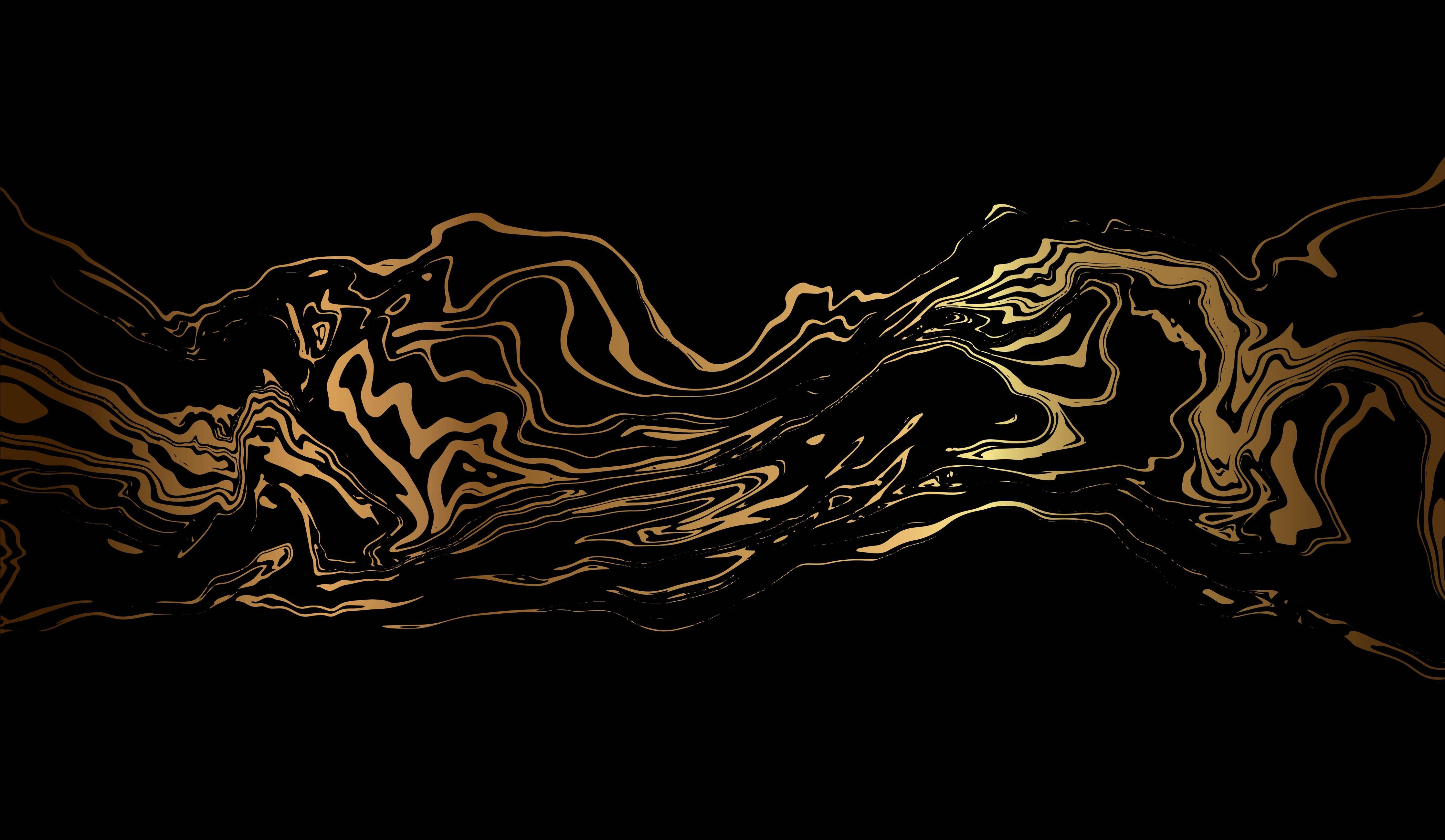 Große Wandbilder-Abstrakte Gold-Schwarz-Textur