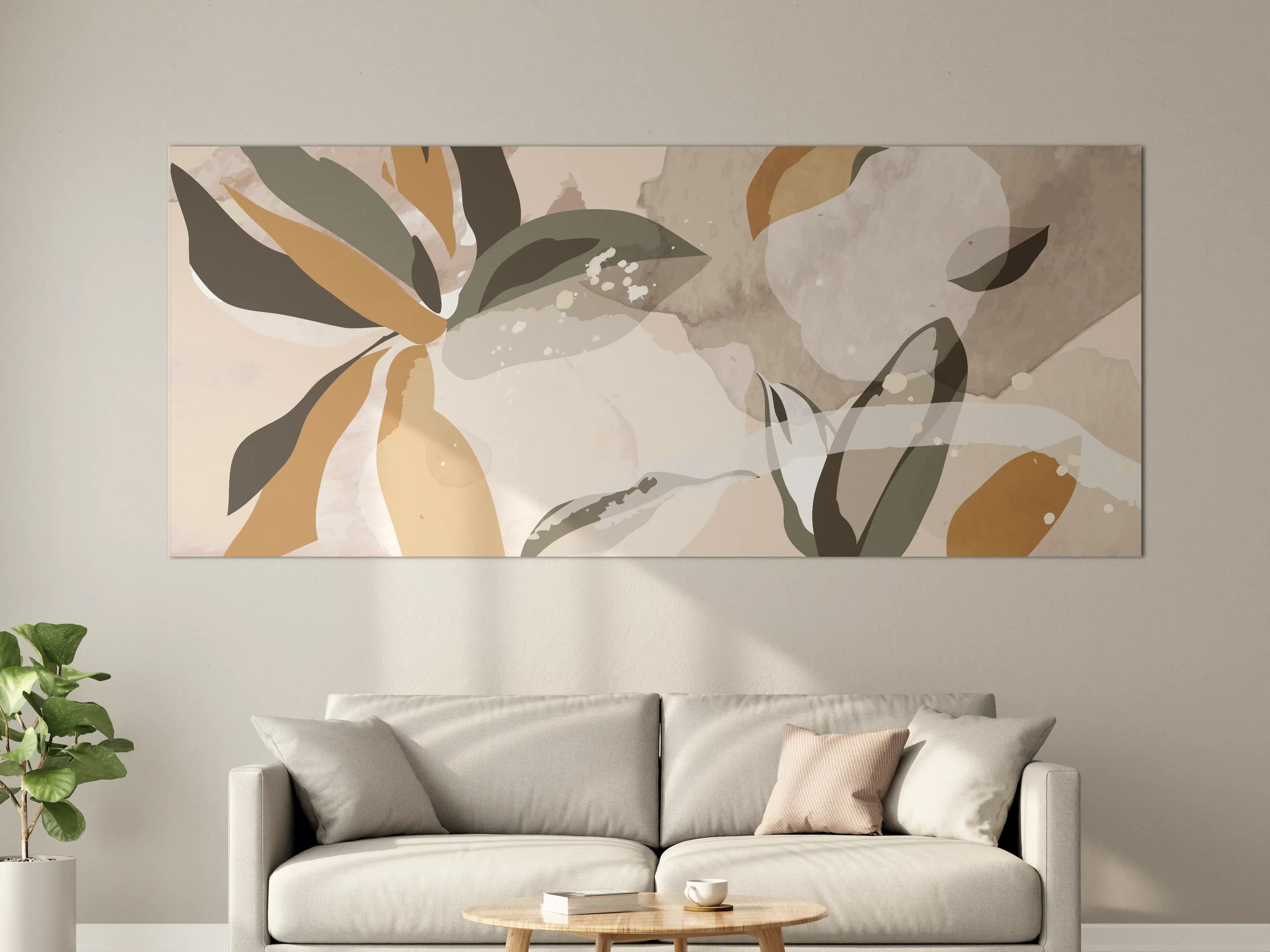 Große Wandbilder - Abstrakte Kunst Beige Braun