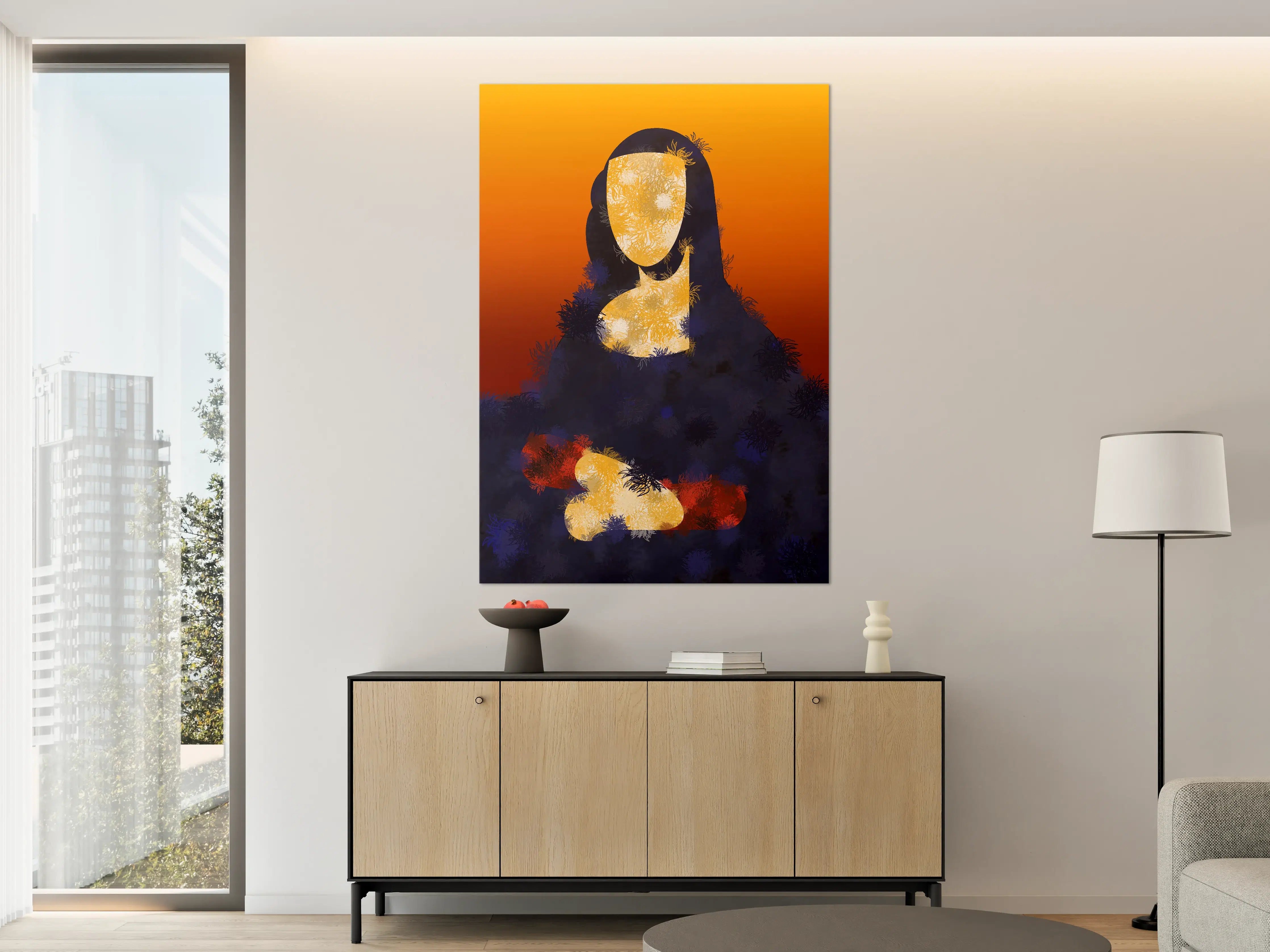 Große Wandbilder - Abstrakte Kunst mit warmen Farbverläufen