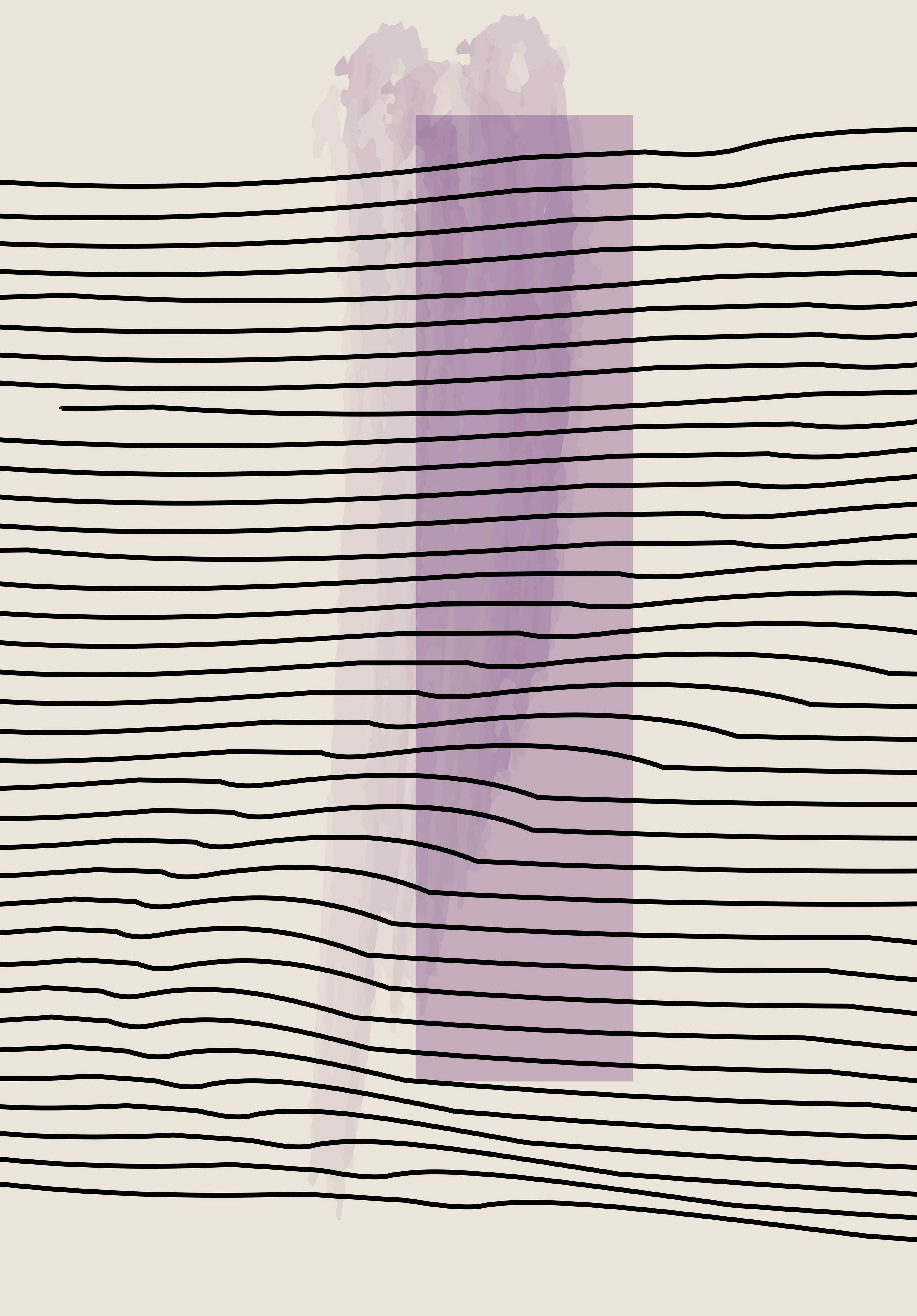 Große Wandbilder-Abstrakte Linienkunst auf neutralem Hintergrund