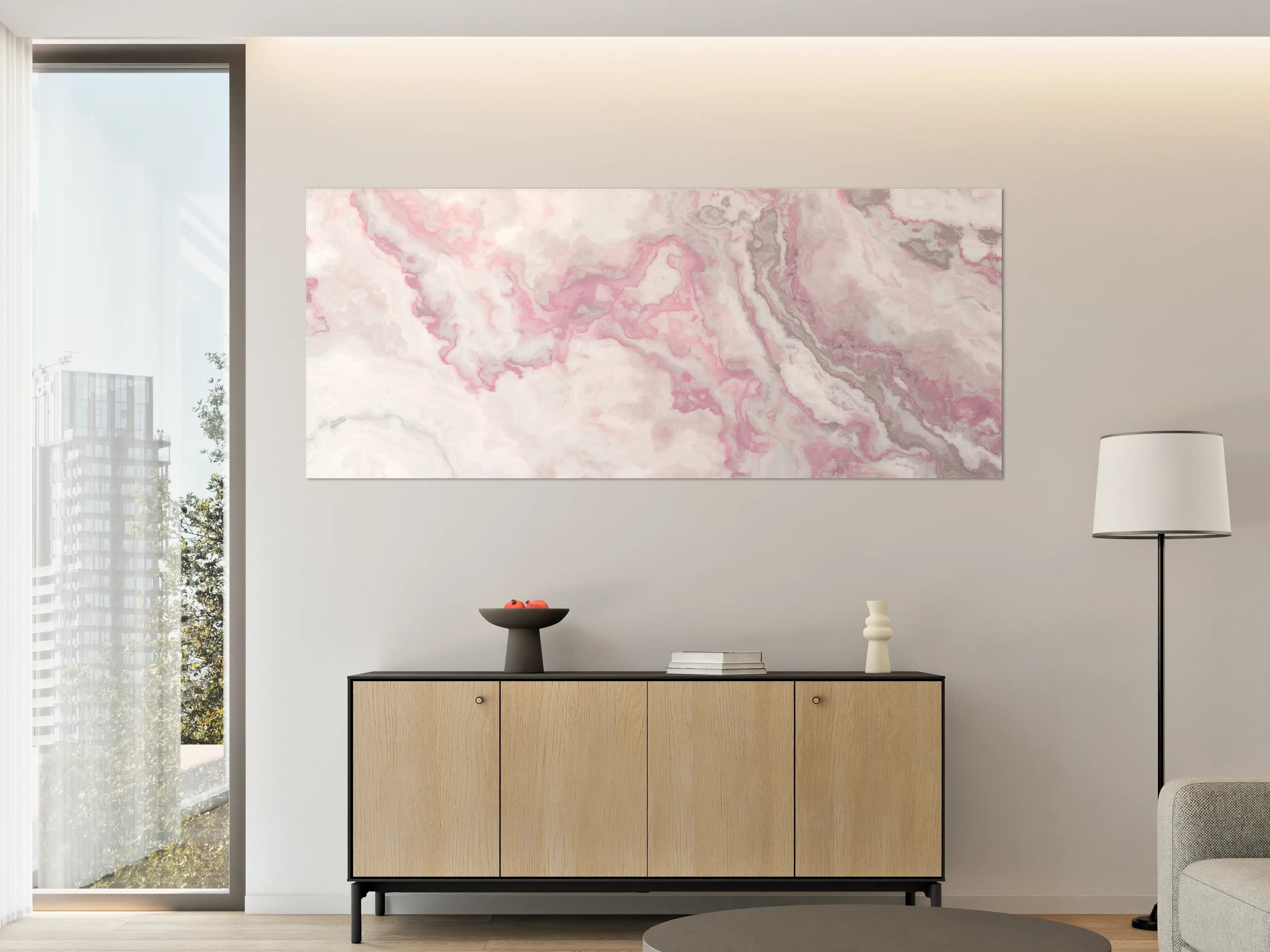 Große Wandbilder - Abstrakte Marmor Struktur - Aquarelldarstellung