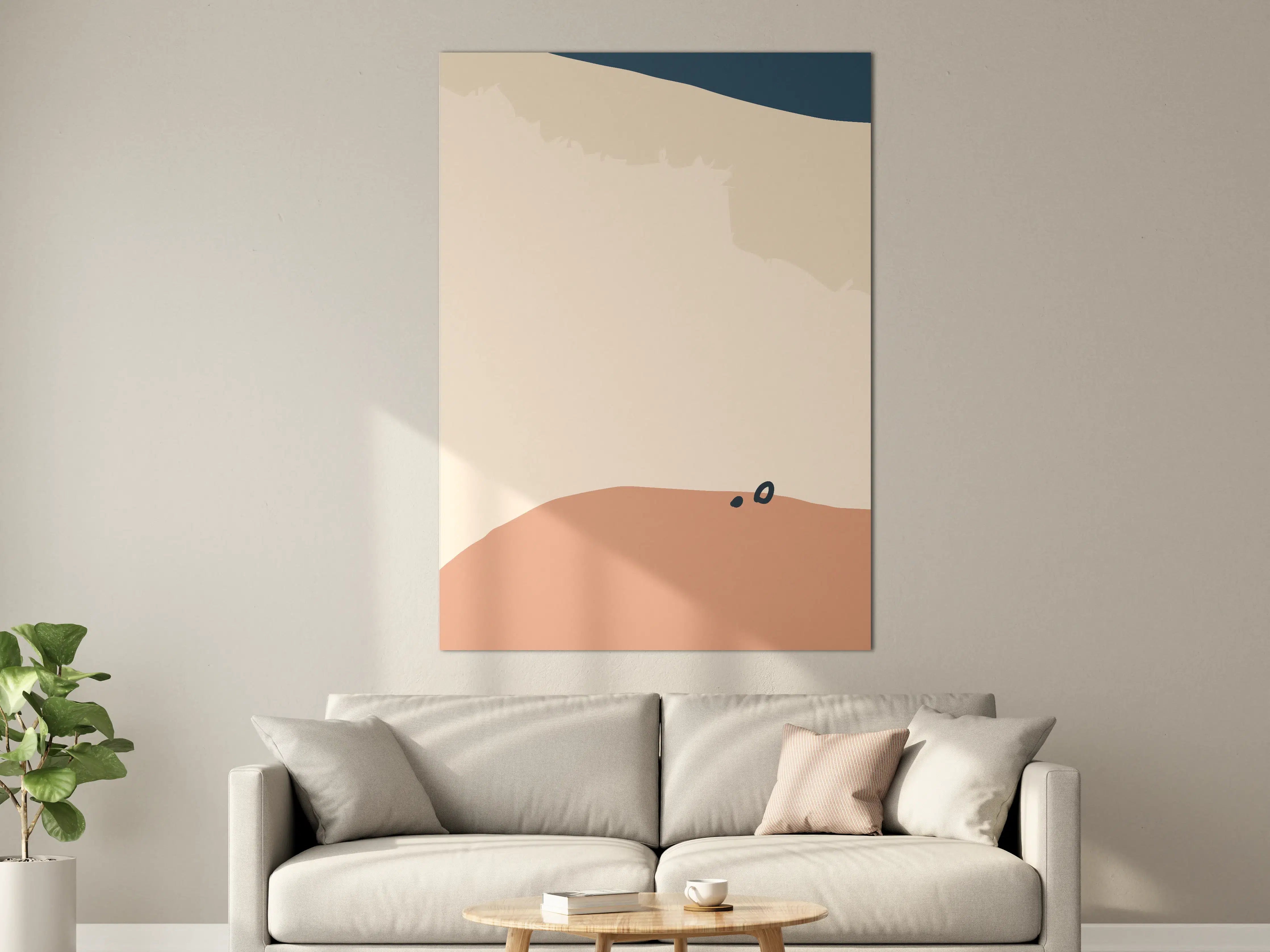 Große Wandbilder - Abstrakte Minimalistische Farbgestaltung