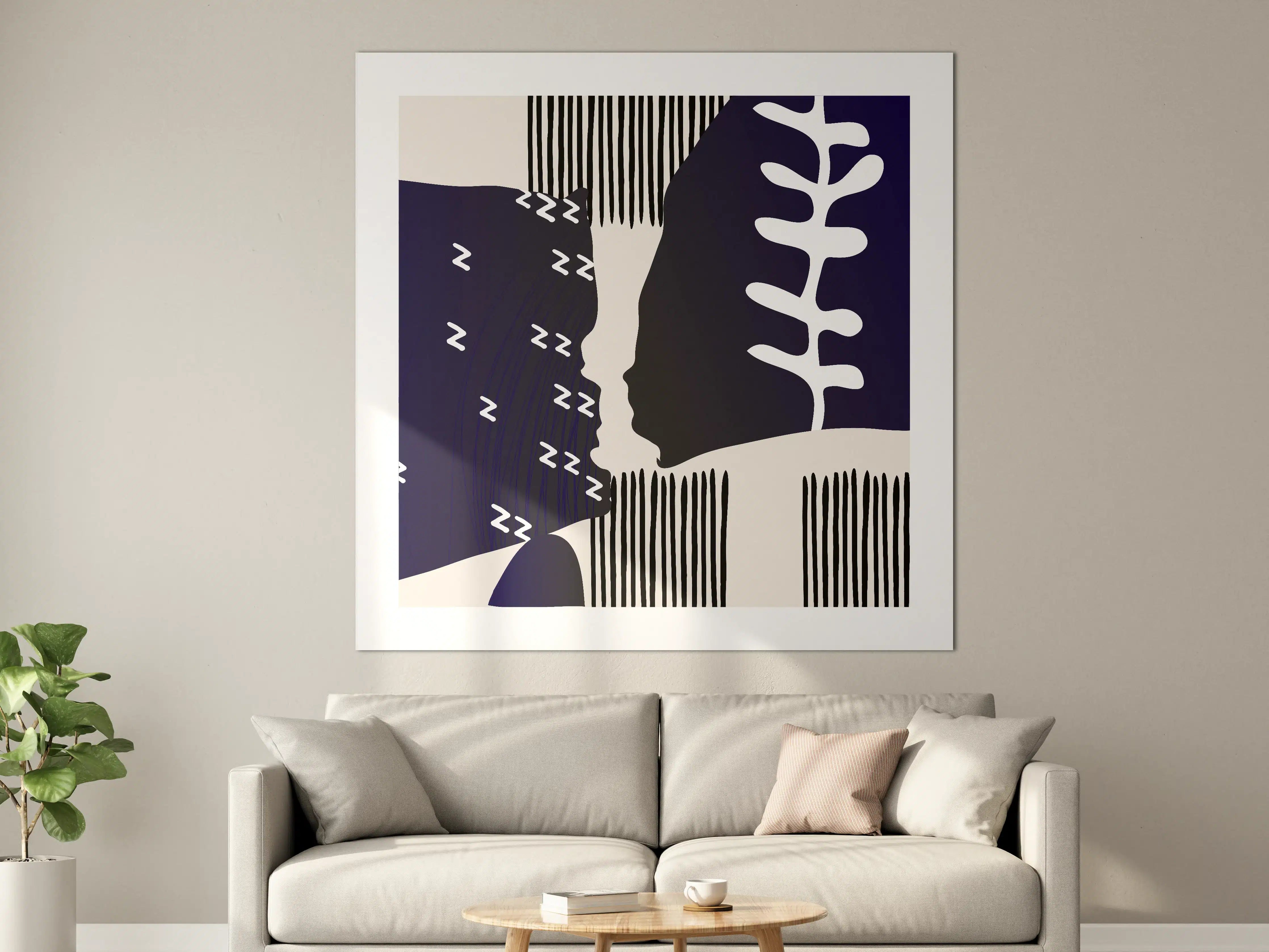 Große Wandbilder - Abstrakte Schwarz-Weiß-Designs