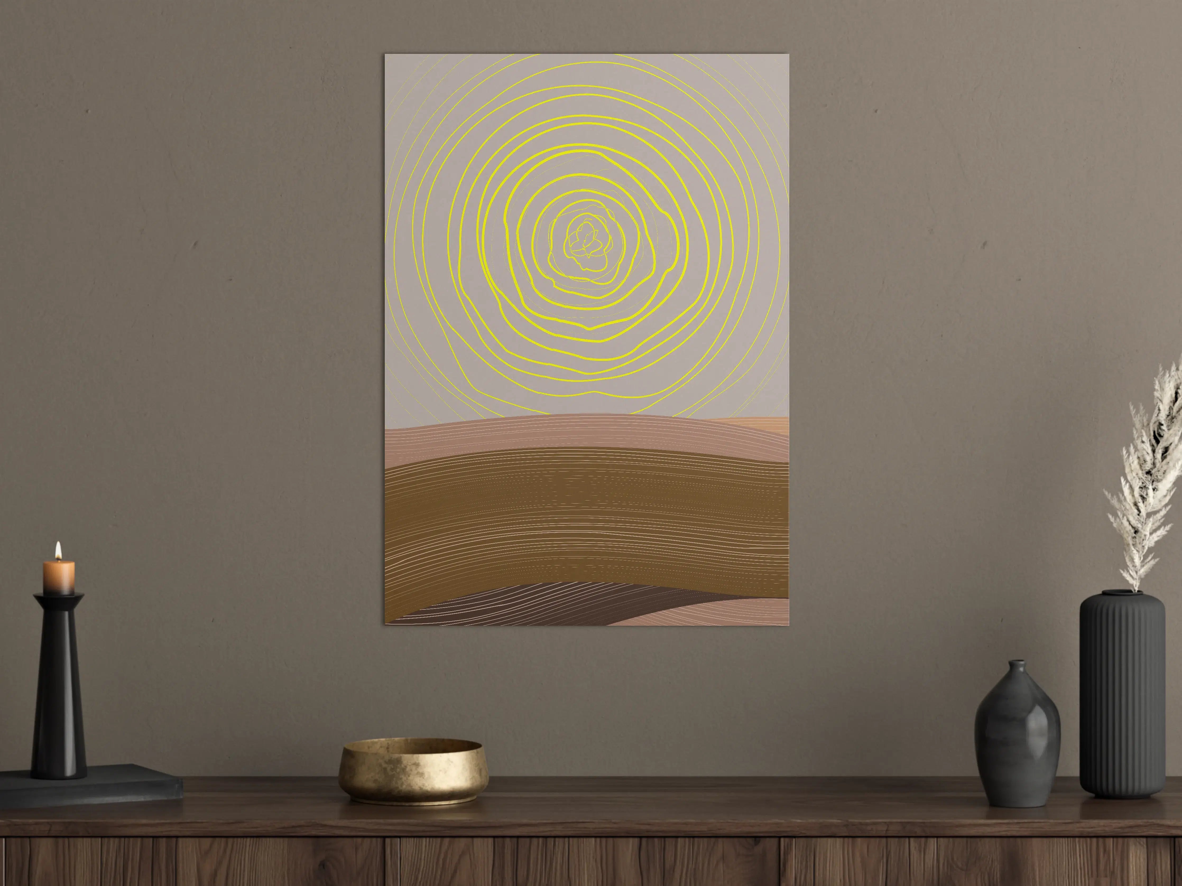 Große Wandbilder - Abstrakte Sonnenspirale