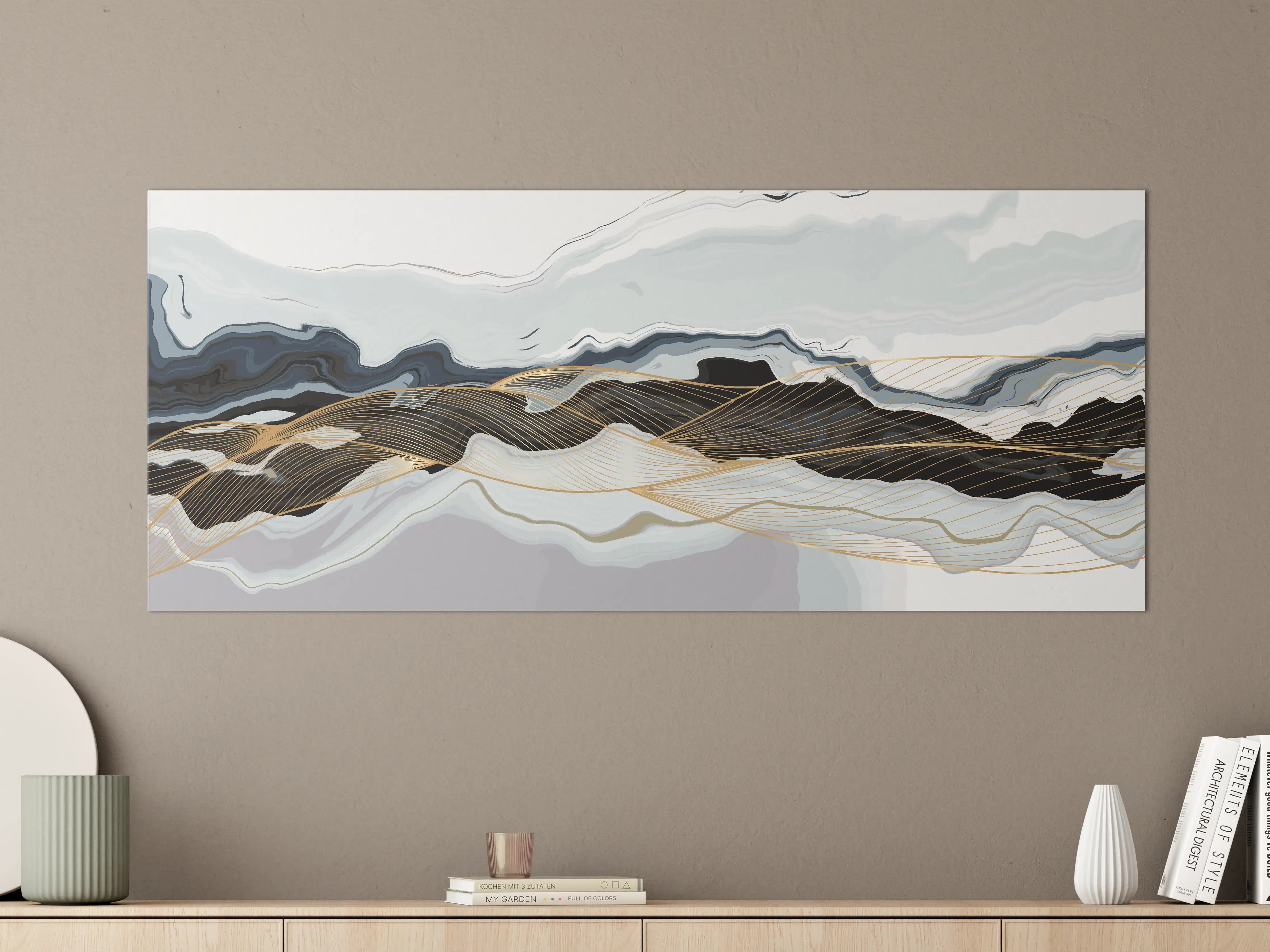 Große Wandbilder - Abstrakte Strukturlinien Kunst