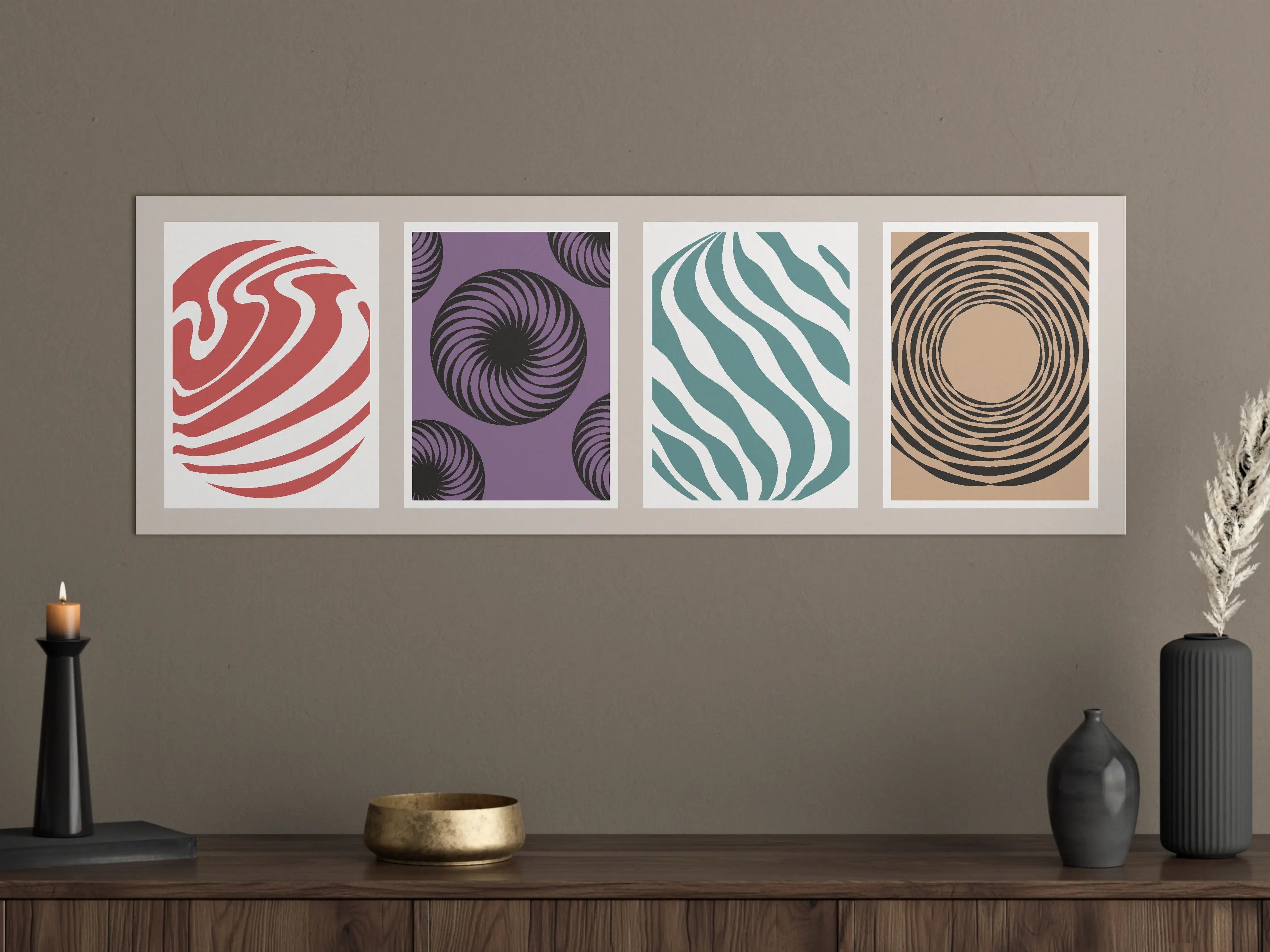 Große Wandbilder - Abstrakte Wellendesign-Sammlung