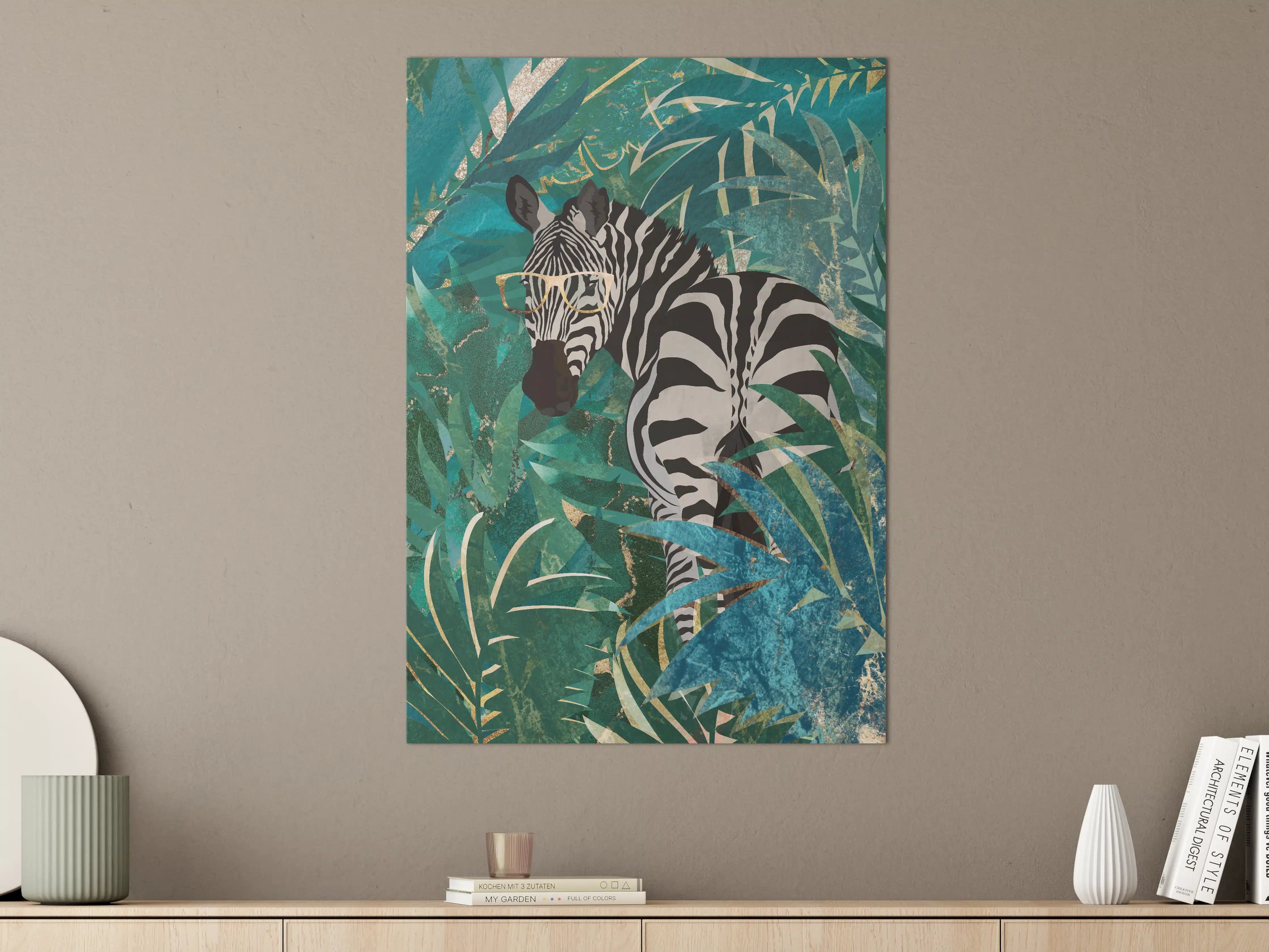 Große Wandbilder - Abstrakte Zebra Malerei