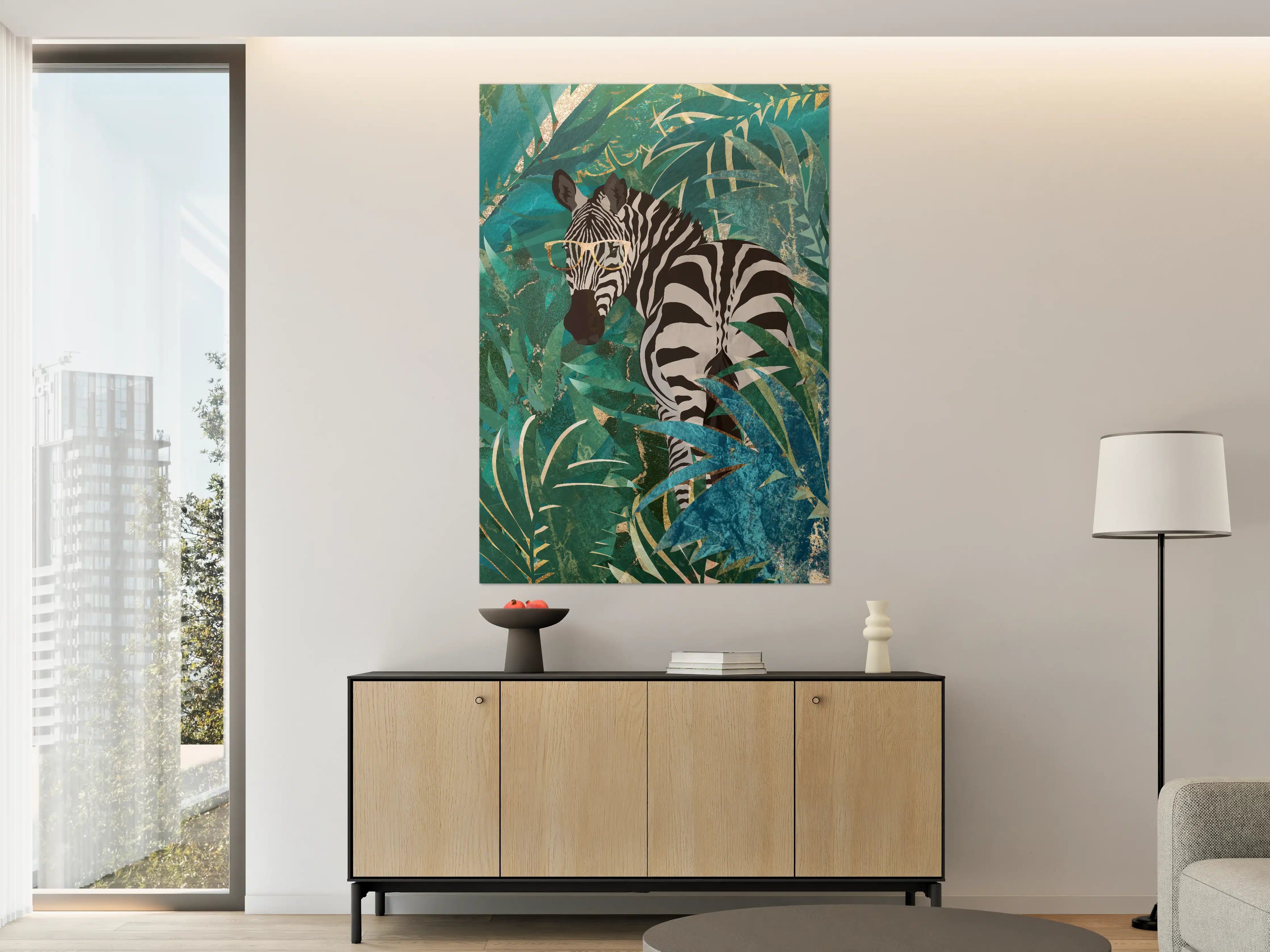 Große Wandbilder - Abstrakte Zebra Malerei