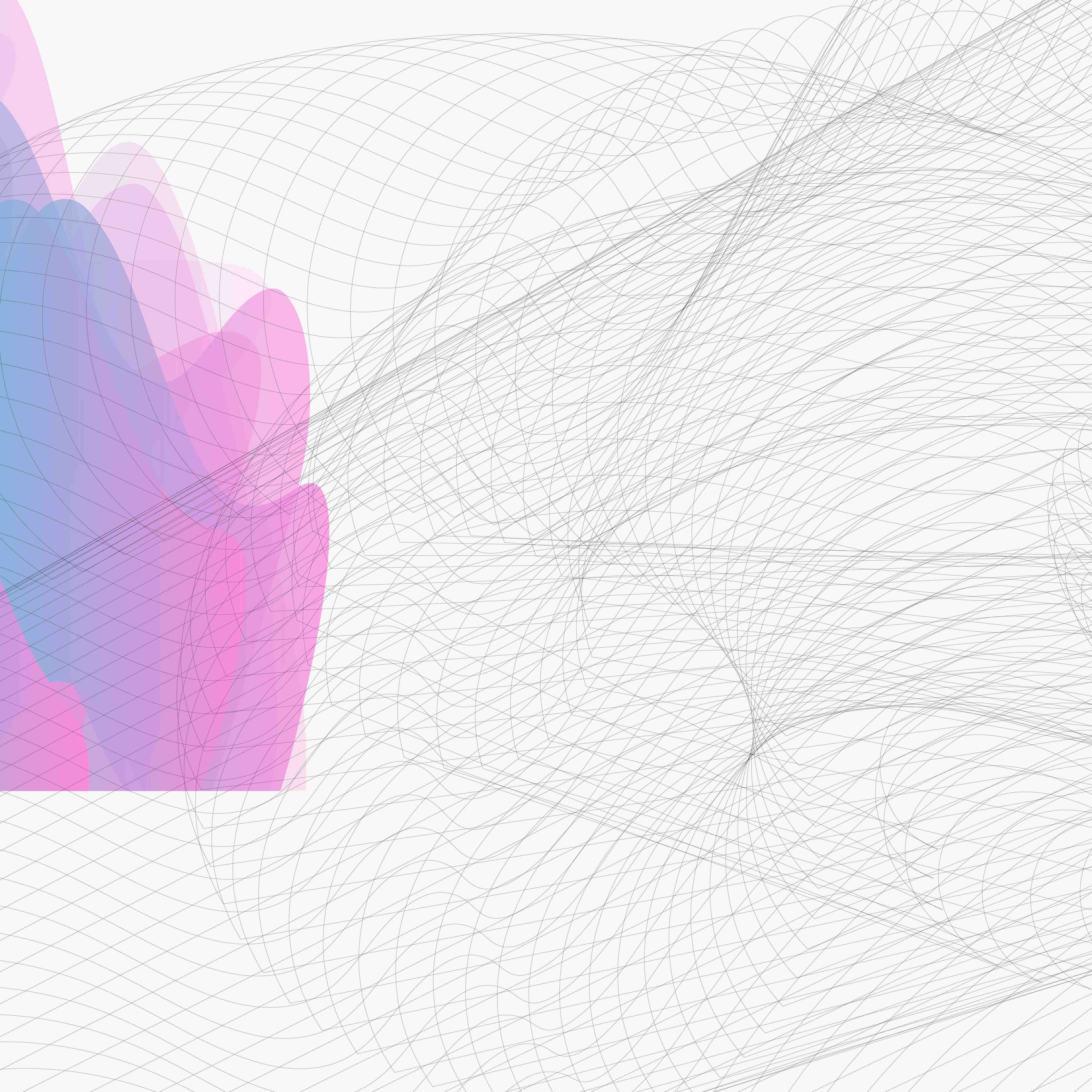Große Wandbilder-Abstrakte digitale Kunst mit sanften Farbverläufen