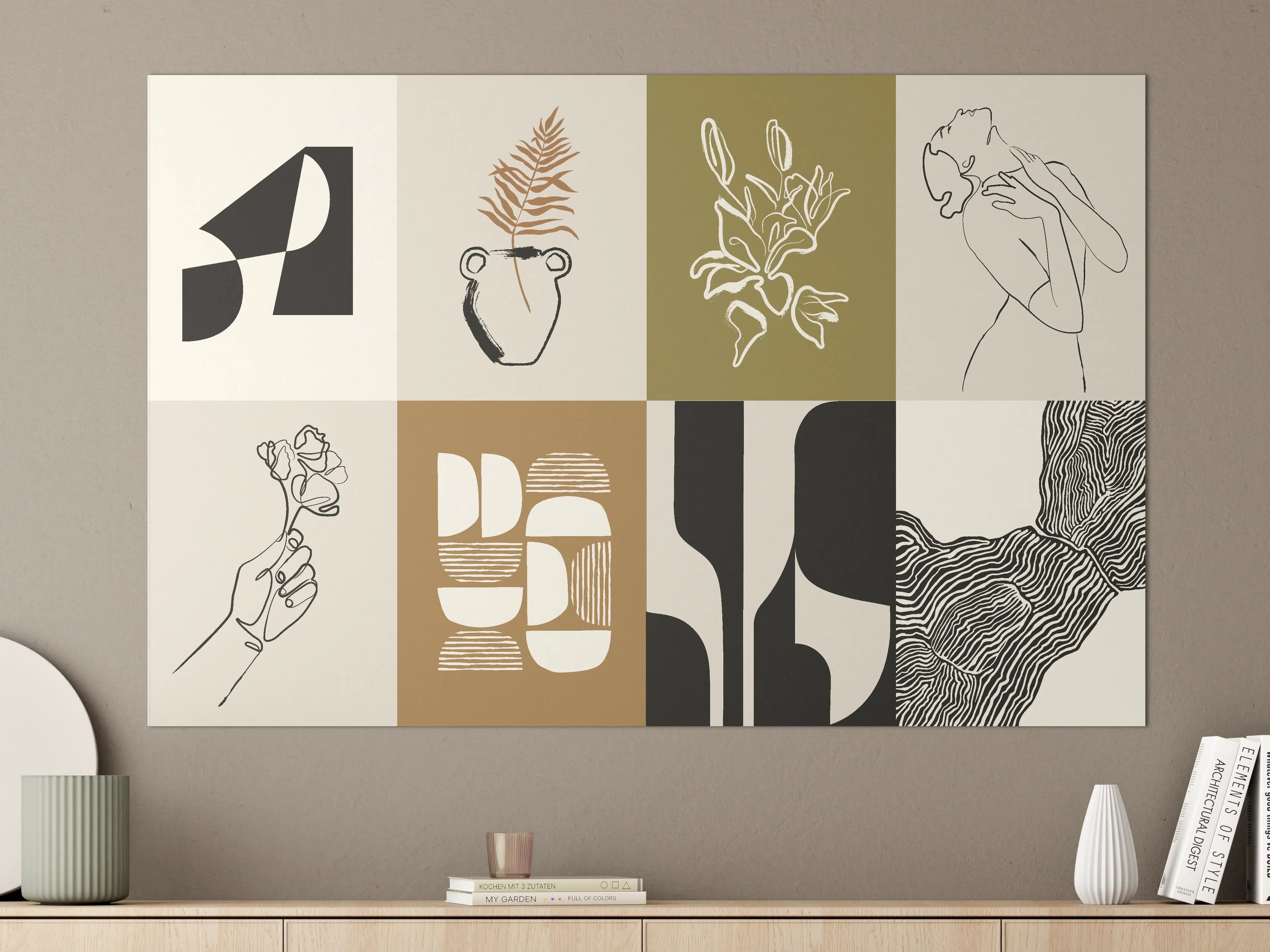 Große Wandbilder - Abstrakte minimalistische Kunstwerke