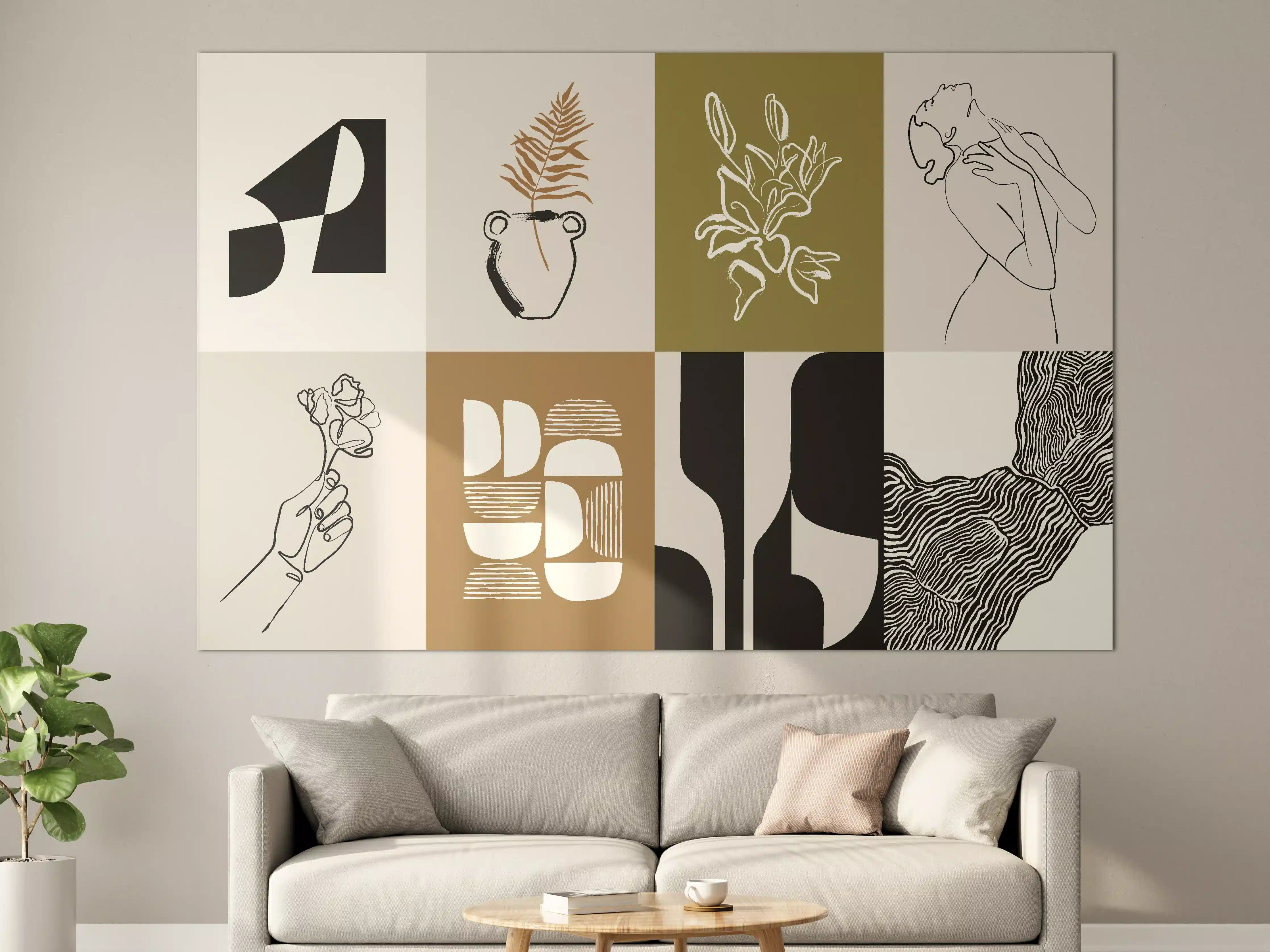 Große Wandbilder - Abstrakte minimalistische Kunstwerke