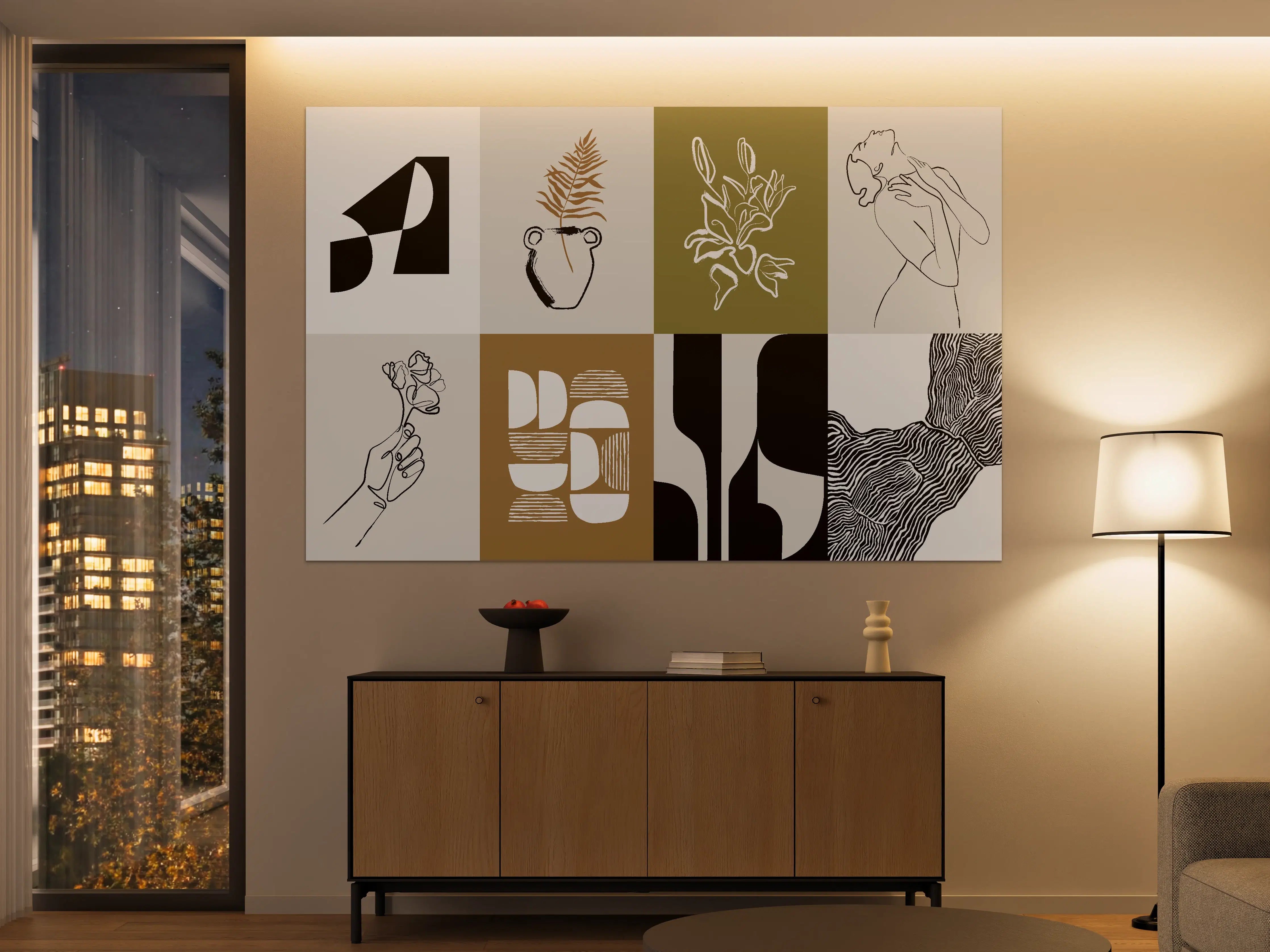 Große Wandbilder - Abstrakte minimalistische Kunstwerke