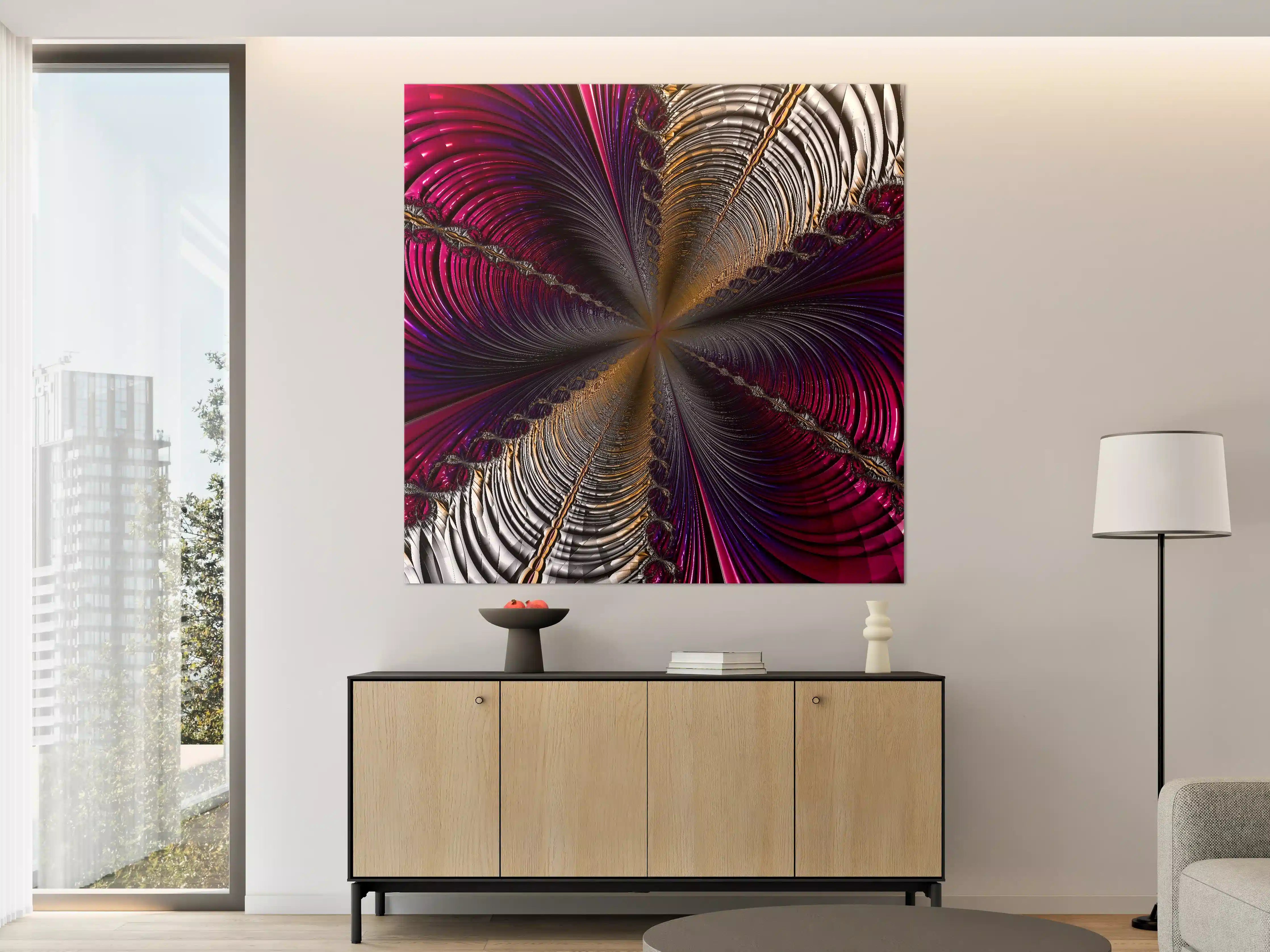 Große Wandbilder - Abstrakter lila Tunnelblick