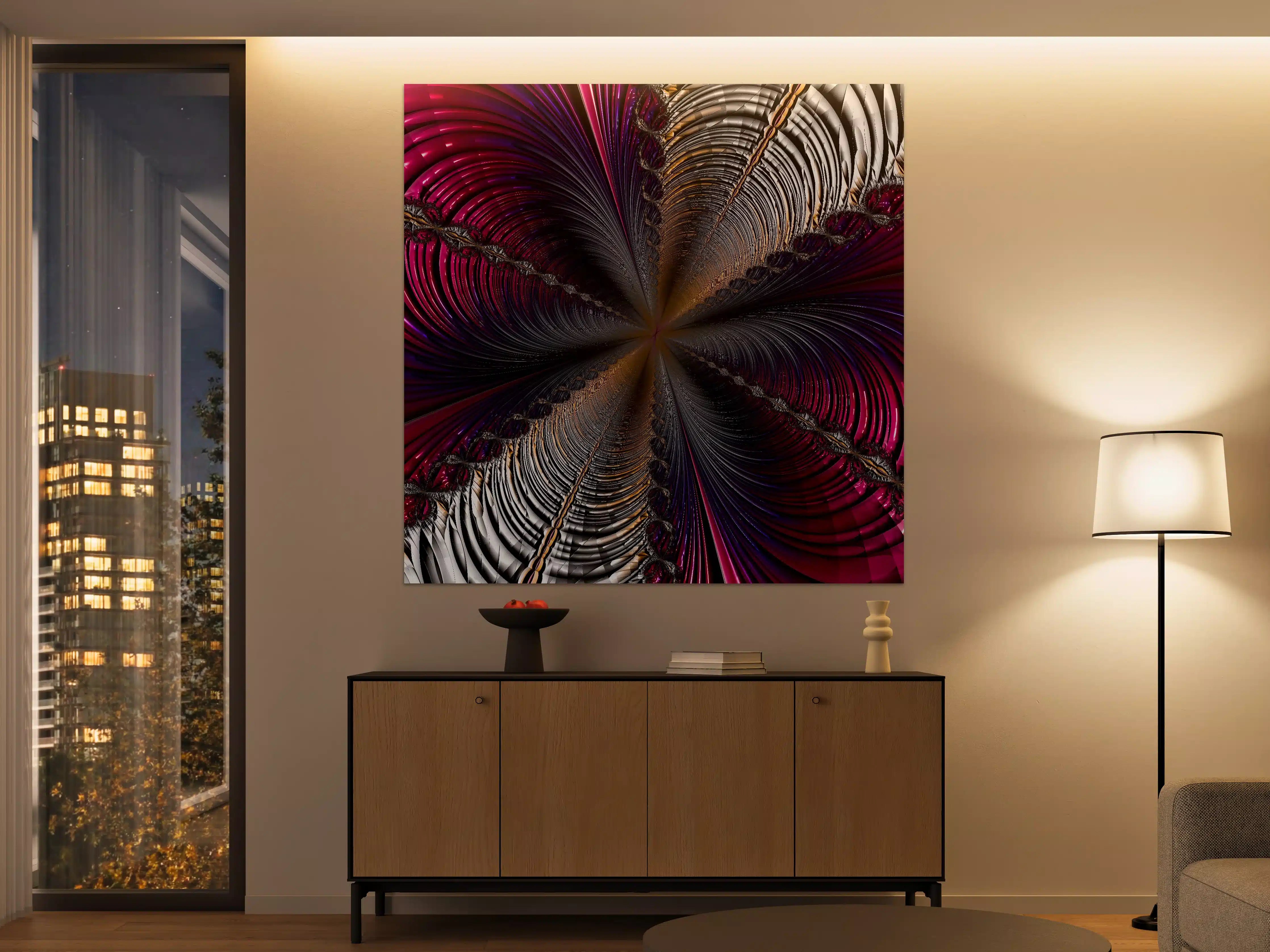 Große Wandbilder - Abstrakter lila Tunnelblick