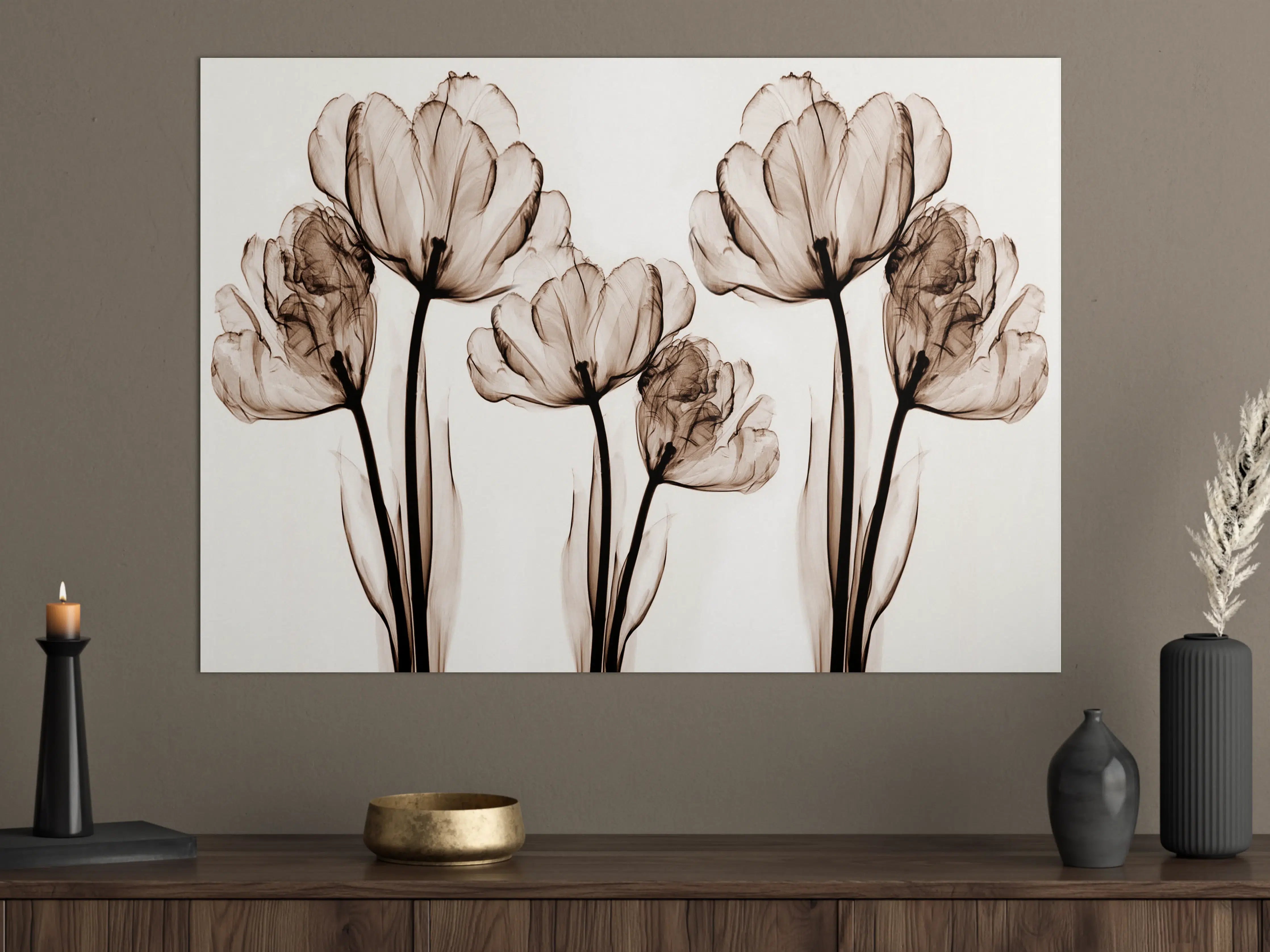 Große Wandbilder - Abstraktes Blumendesign
