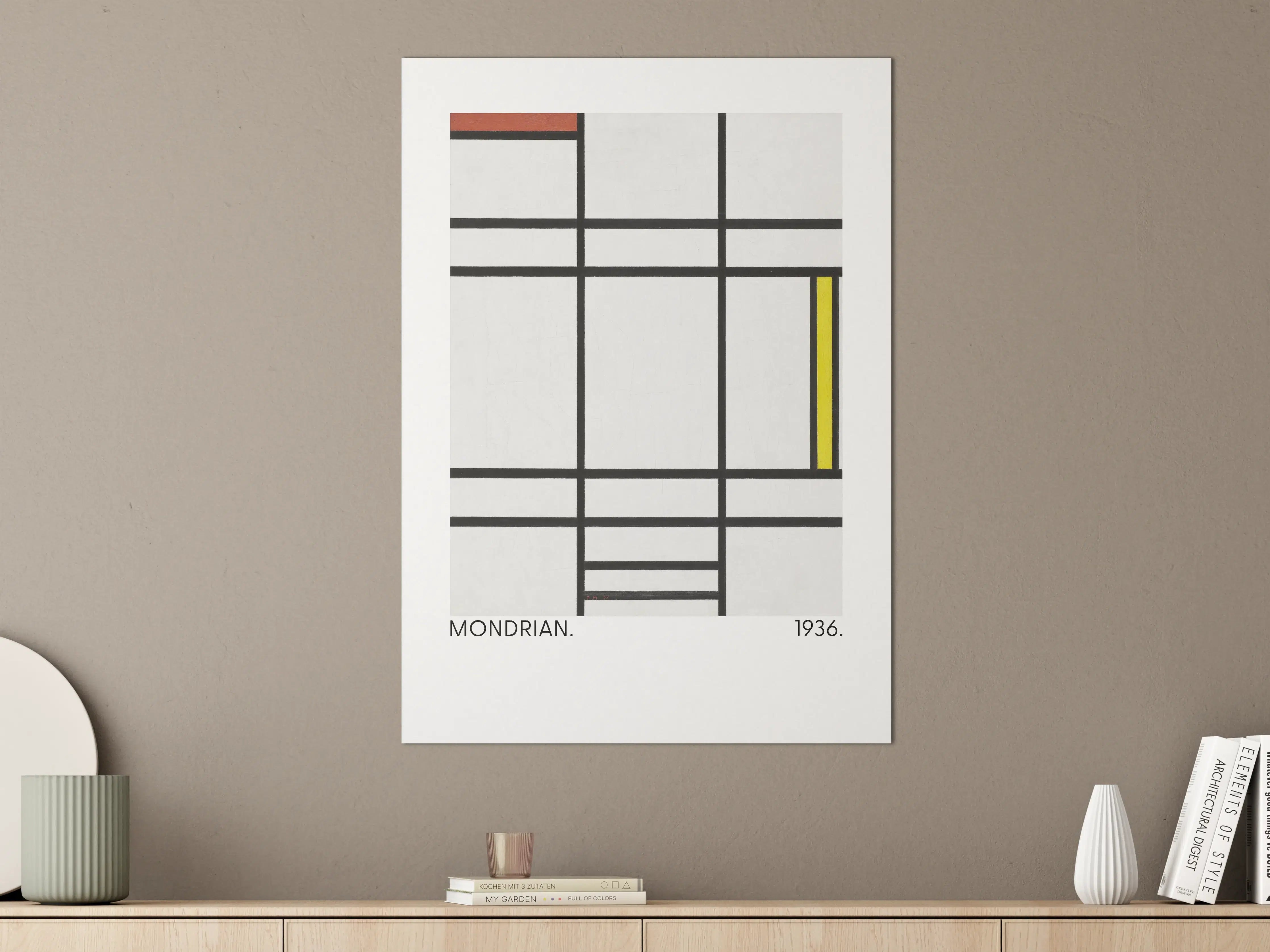 Große Wandbilder - Abstraktes Geometrie-Motiv mit Primärfarben